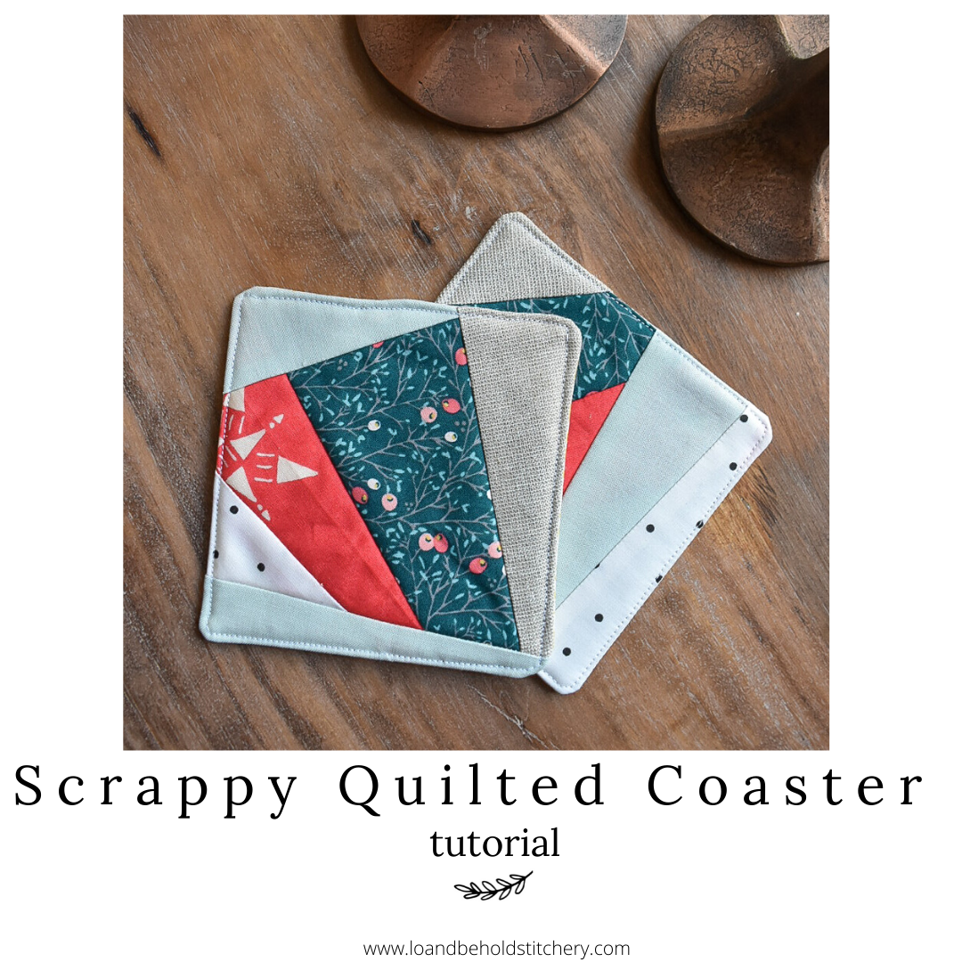 Scrappy Quilted Coaster Tutorial - Make an Easy Quilted Coaster
