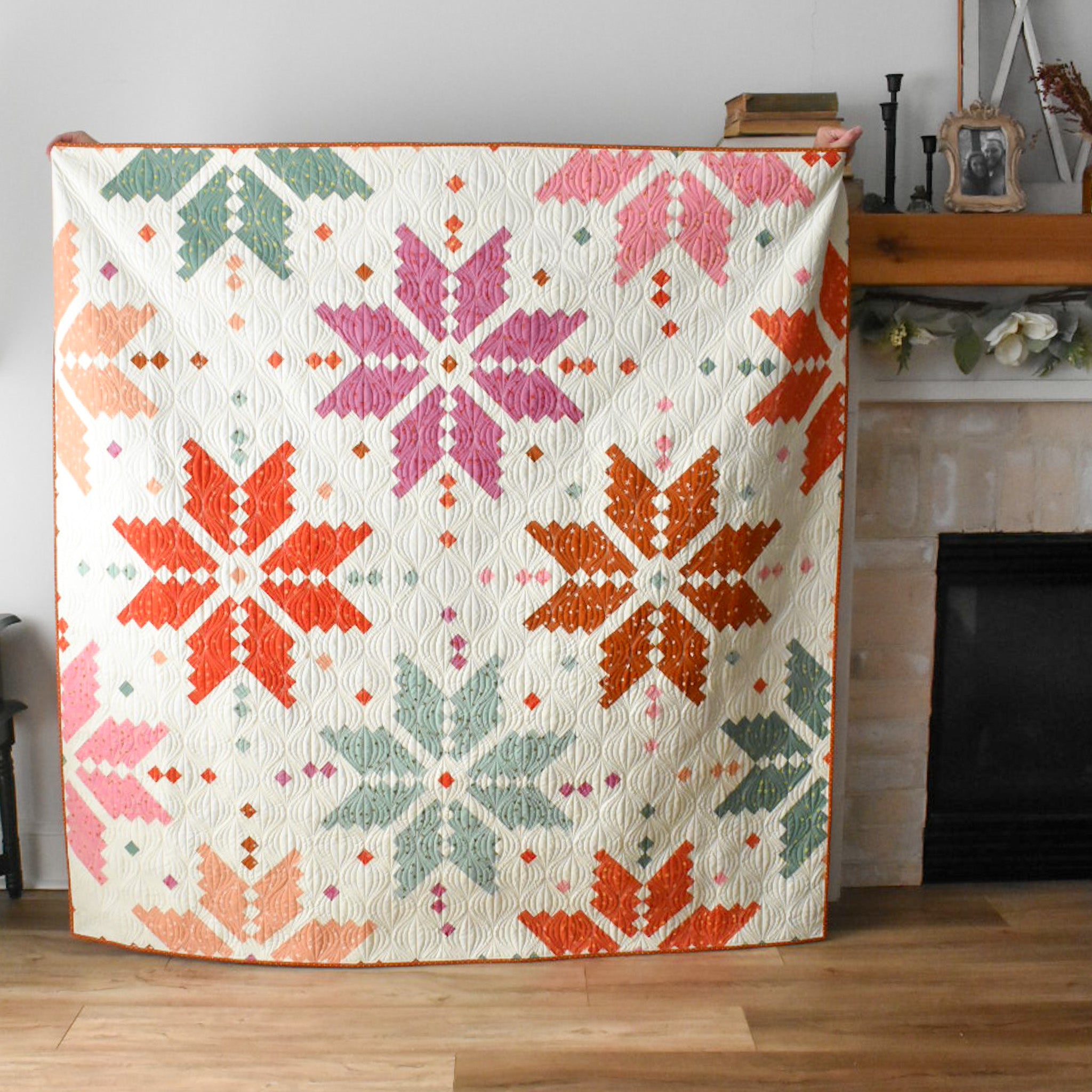 Knitted Star Quilt - using Starry fabrics