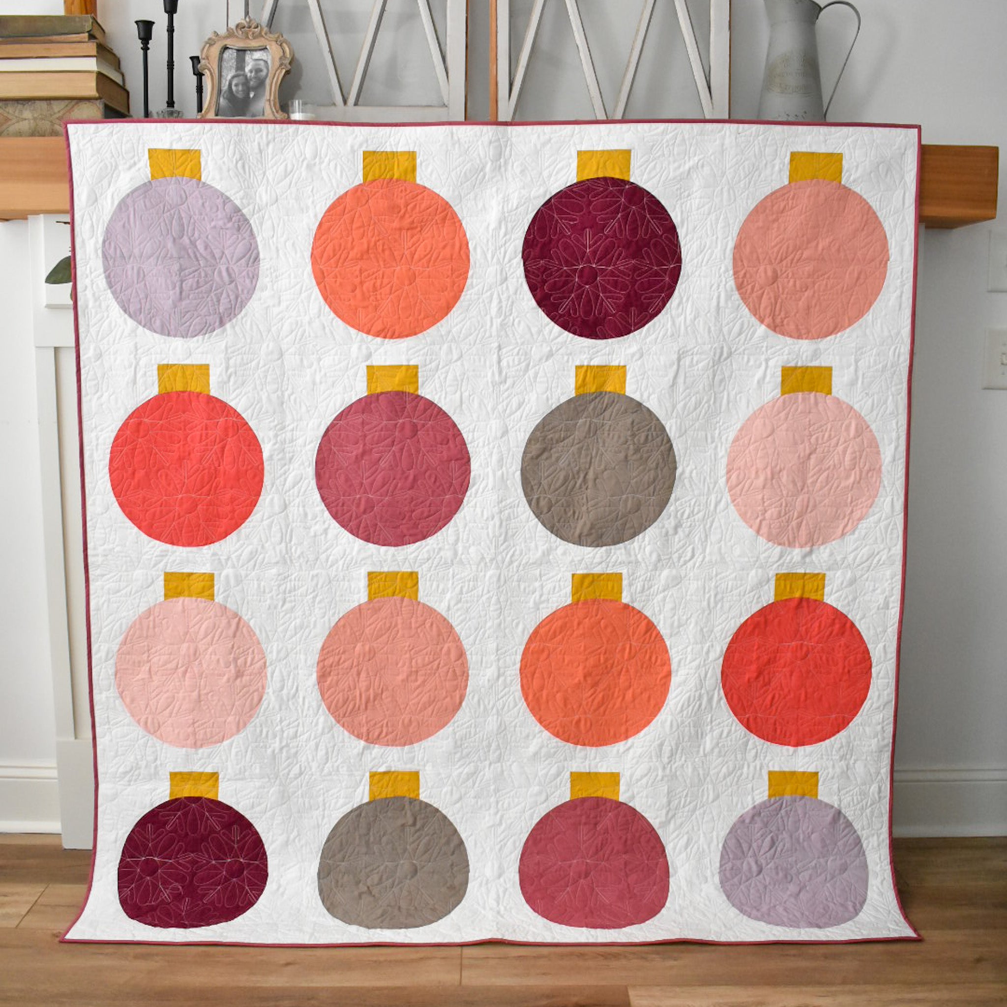 Retro Ornaments Quilt - Using Art Gallery Fabrics Pure Solids