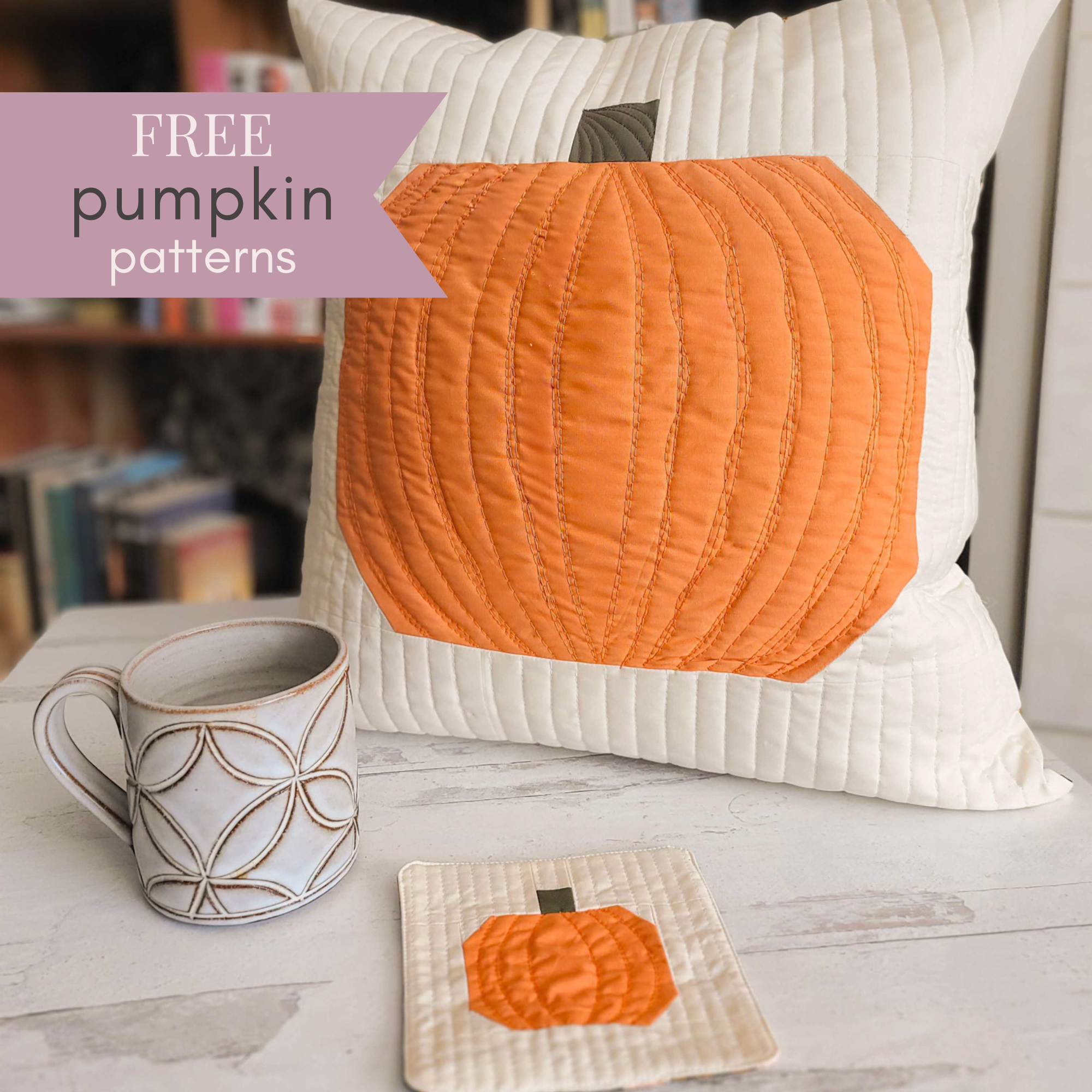 FREE Pumpkin Quilt Block Patterns: Mini & Large Patchwork Pumpkins