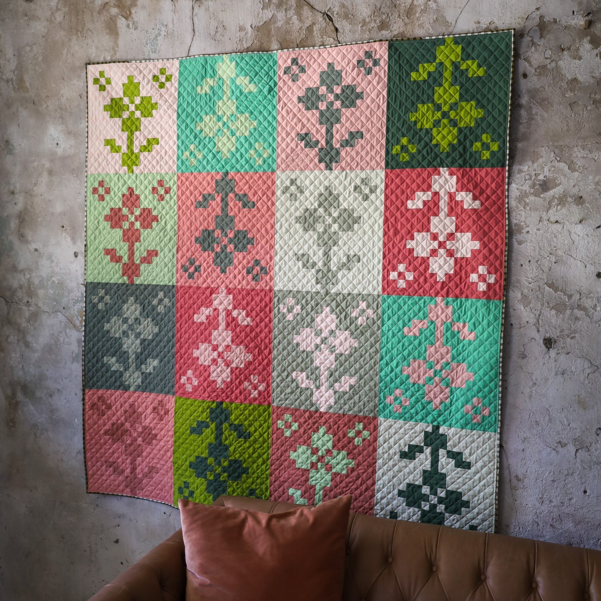 Pansy Patch Quilt Pattern - The Sprout Version