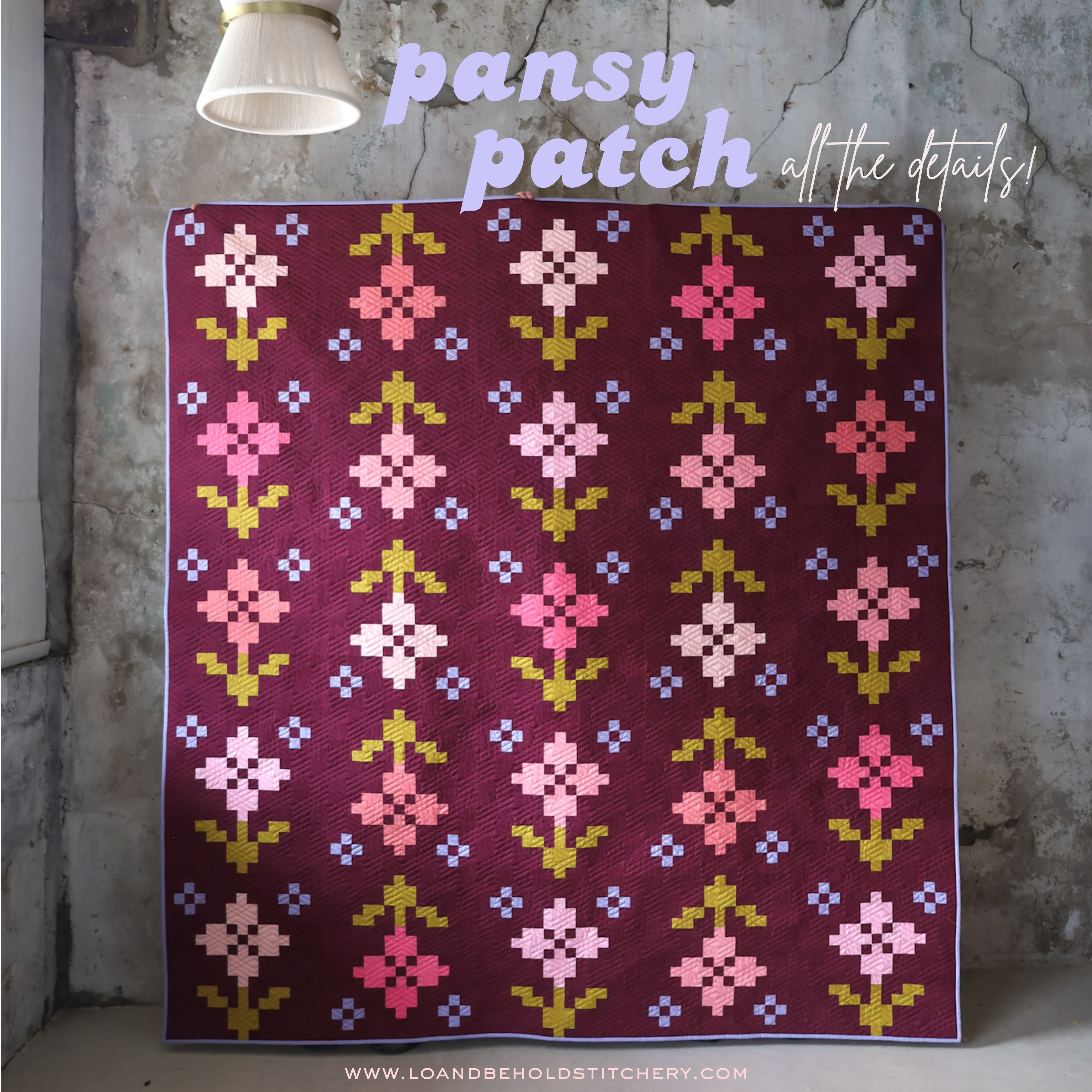Pansy Patch Quilt Pattern - All the Details
