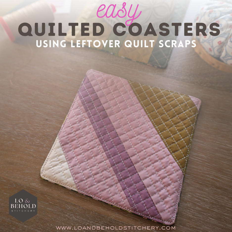 EASY Quilted Coasters Using Leftover Quilt Scraps