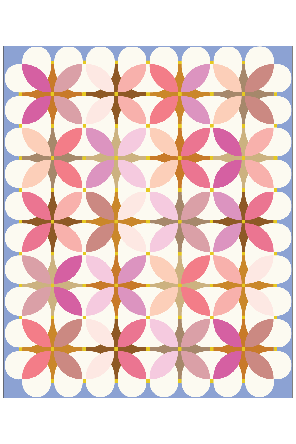 PREORDER - Retro Blossoms Grapemist Quilt Kit - LARGE THROW