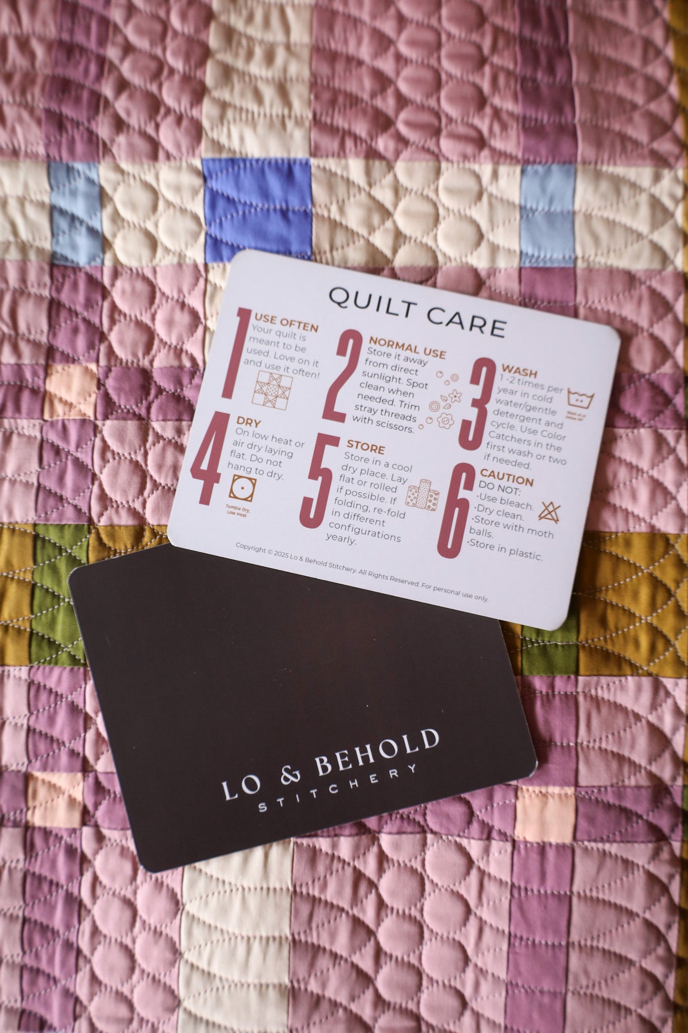 10 Quilt Care Cards