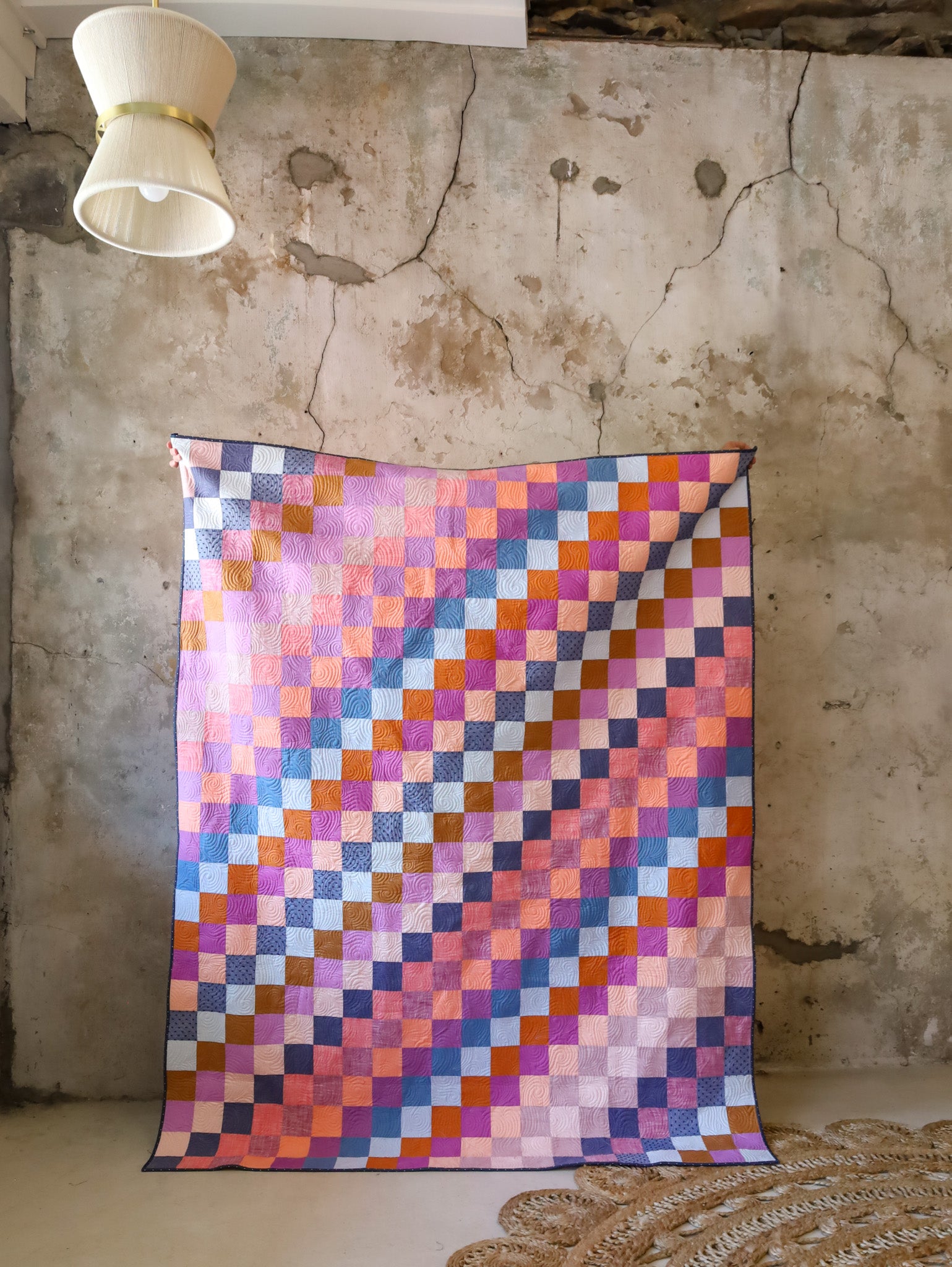 Patchwork Squares - Large Throw Quilt