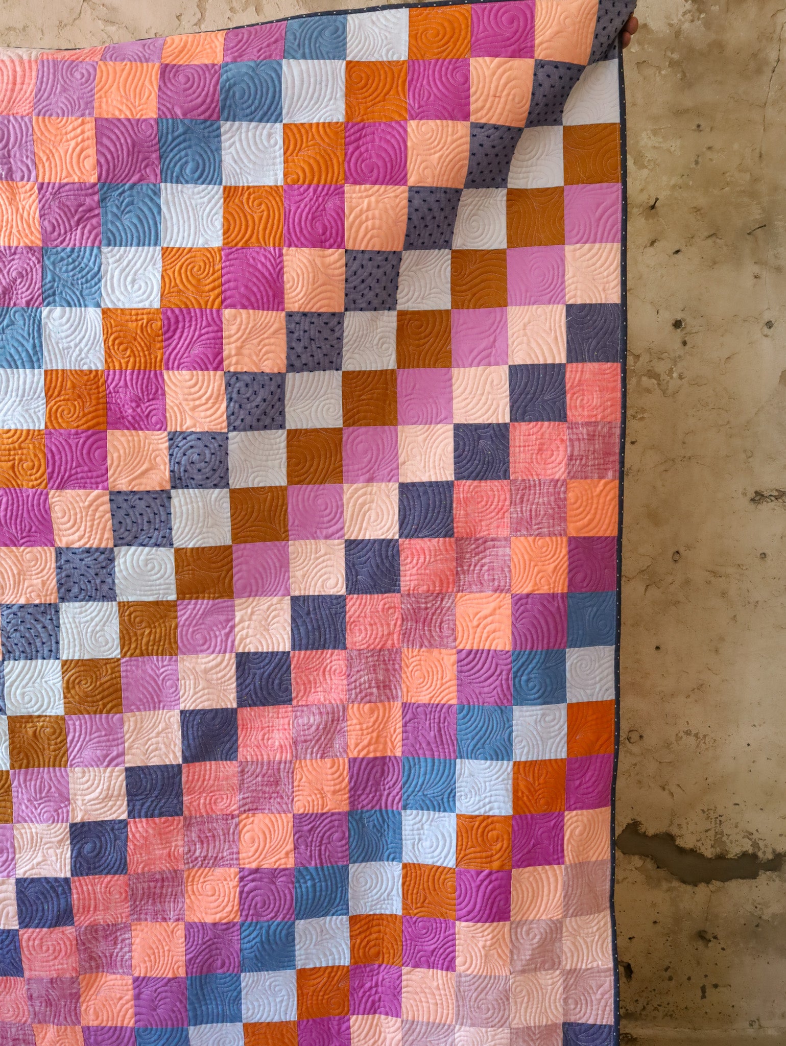 Patchwork Squares - Large Throw Quilt