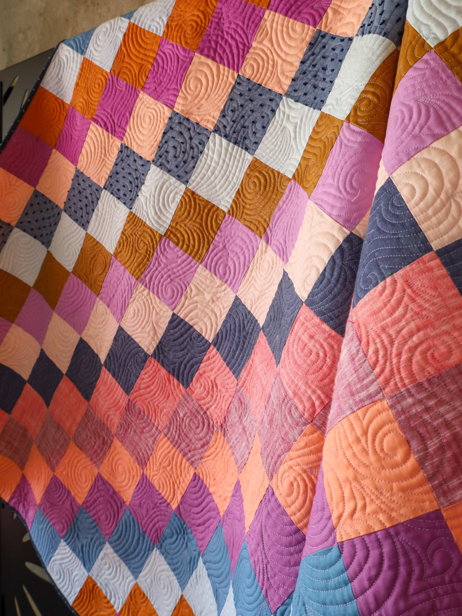 Patchwork Squares - Large Throw Quilt
