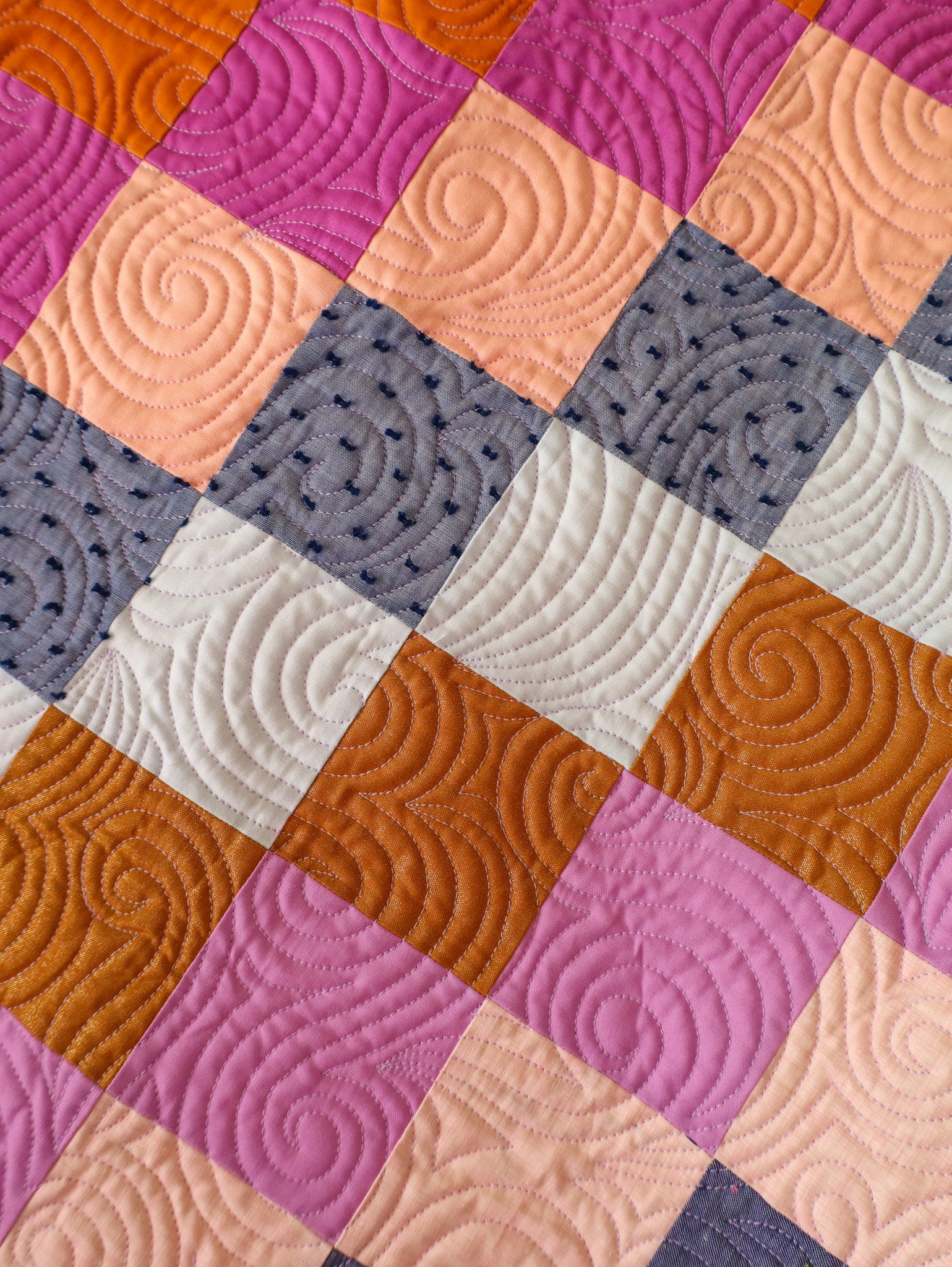 Patchwork Squares - Large Throw Quilt