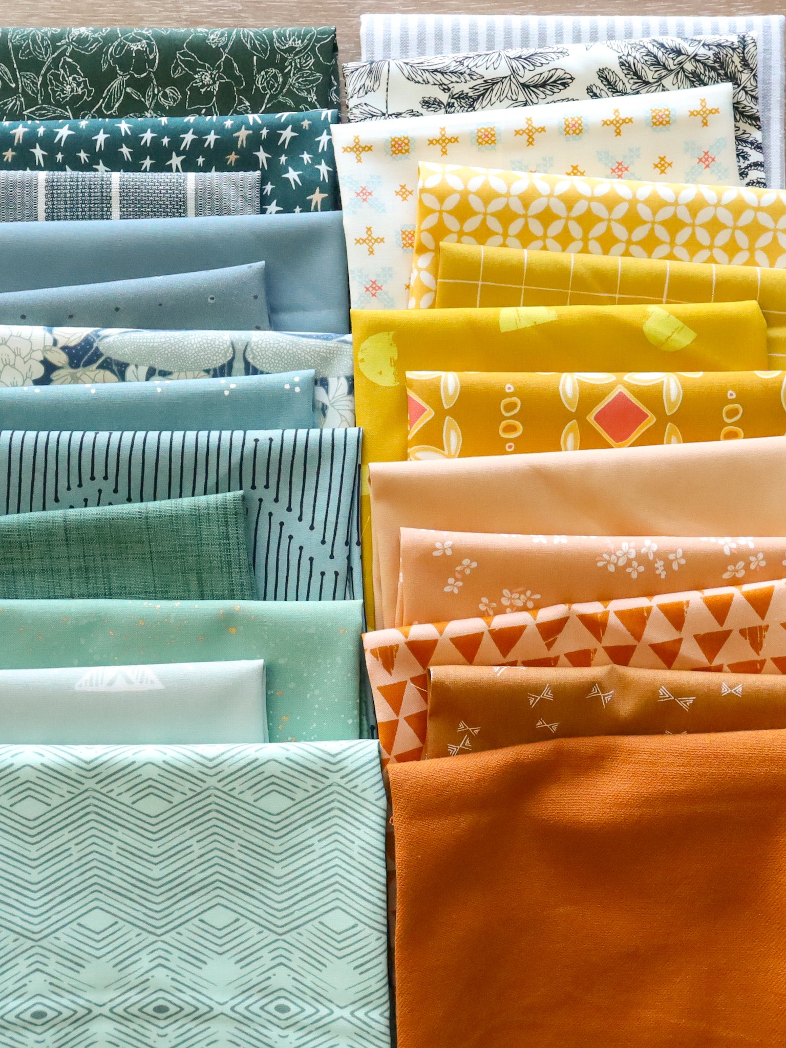 Scrappy Windows - Summer Pine - Large Throw Quilt Kit