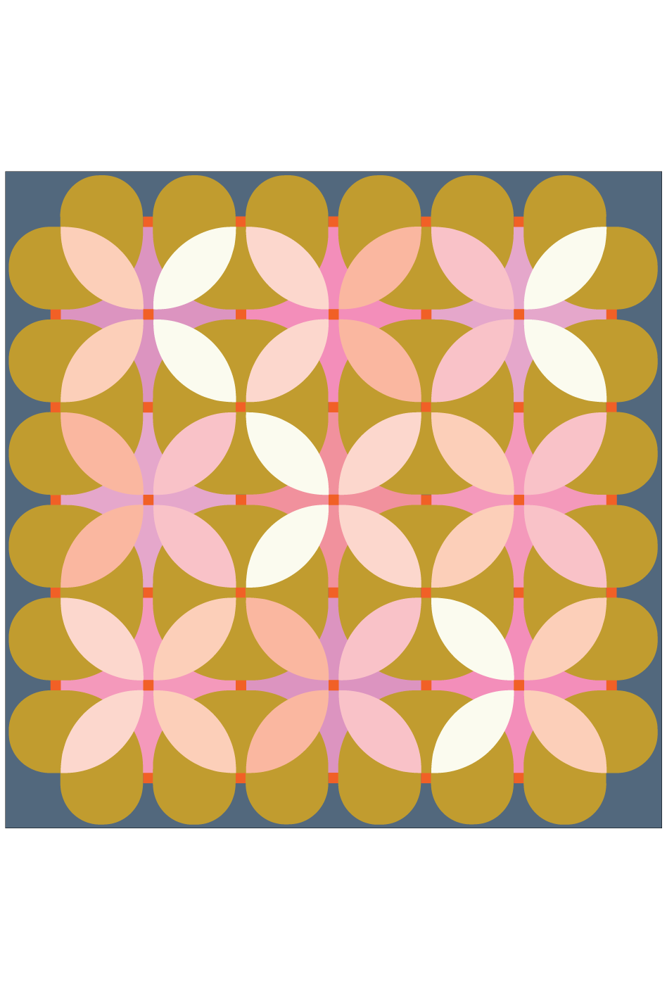 Retro Blossoms Lemon Tart Quilt Kit - BABY