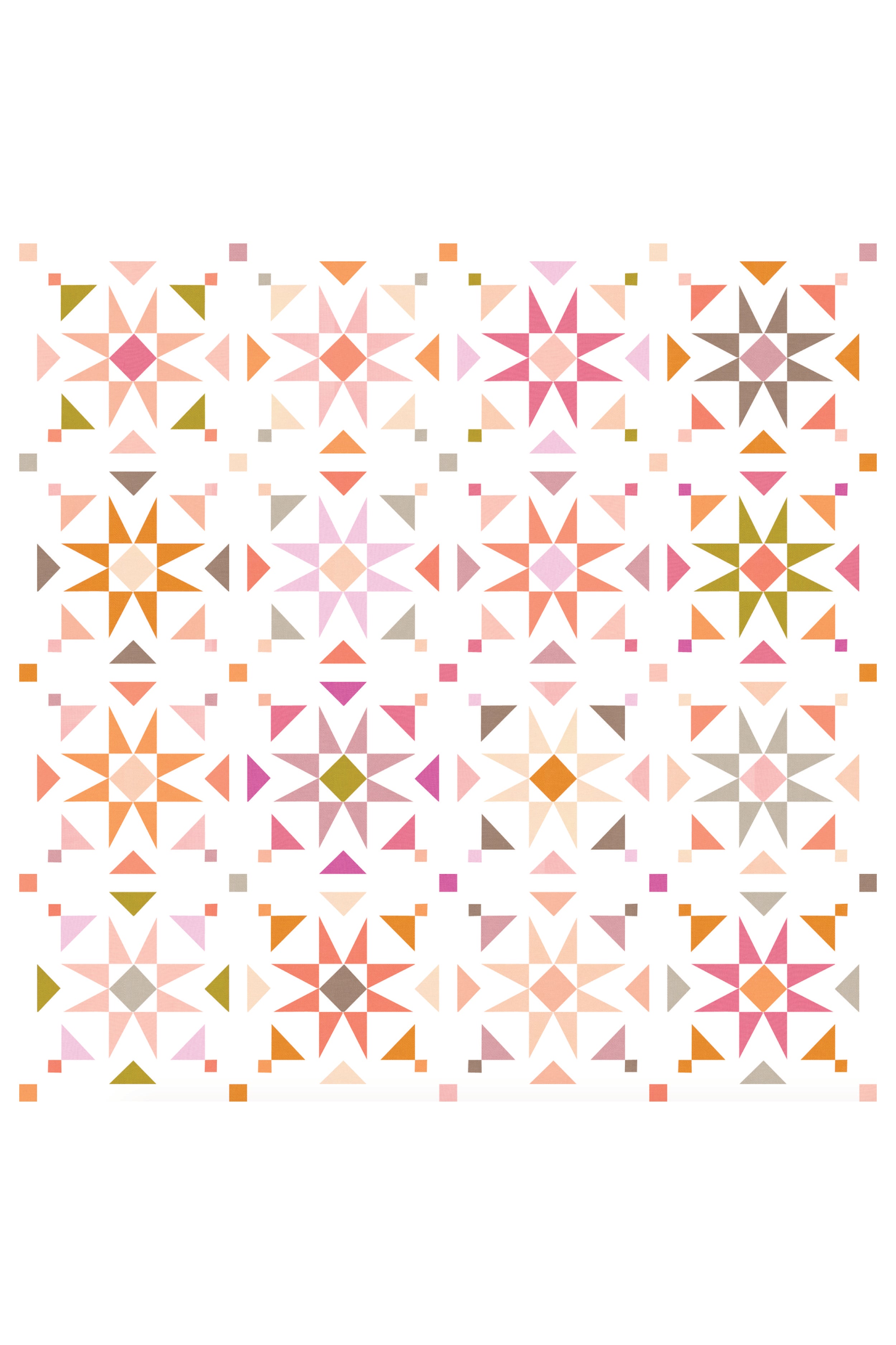 Mock up of Mosaic Star cover quilt