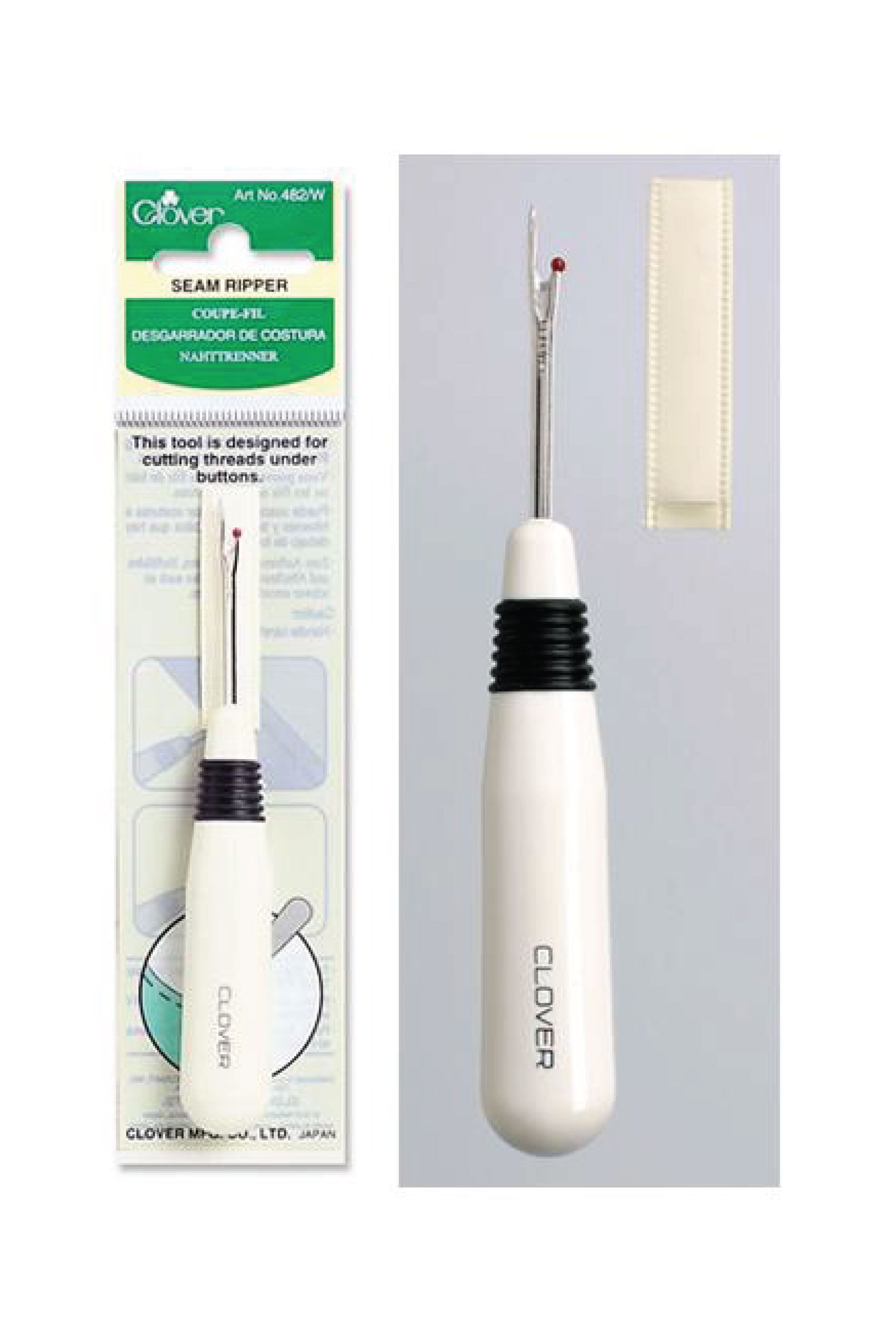 Clover seam ripper in packaging and close up