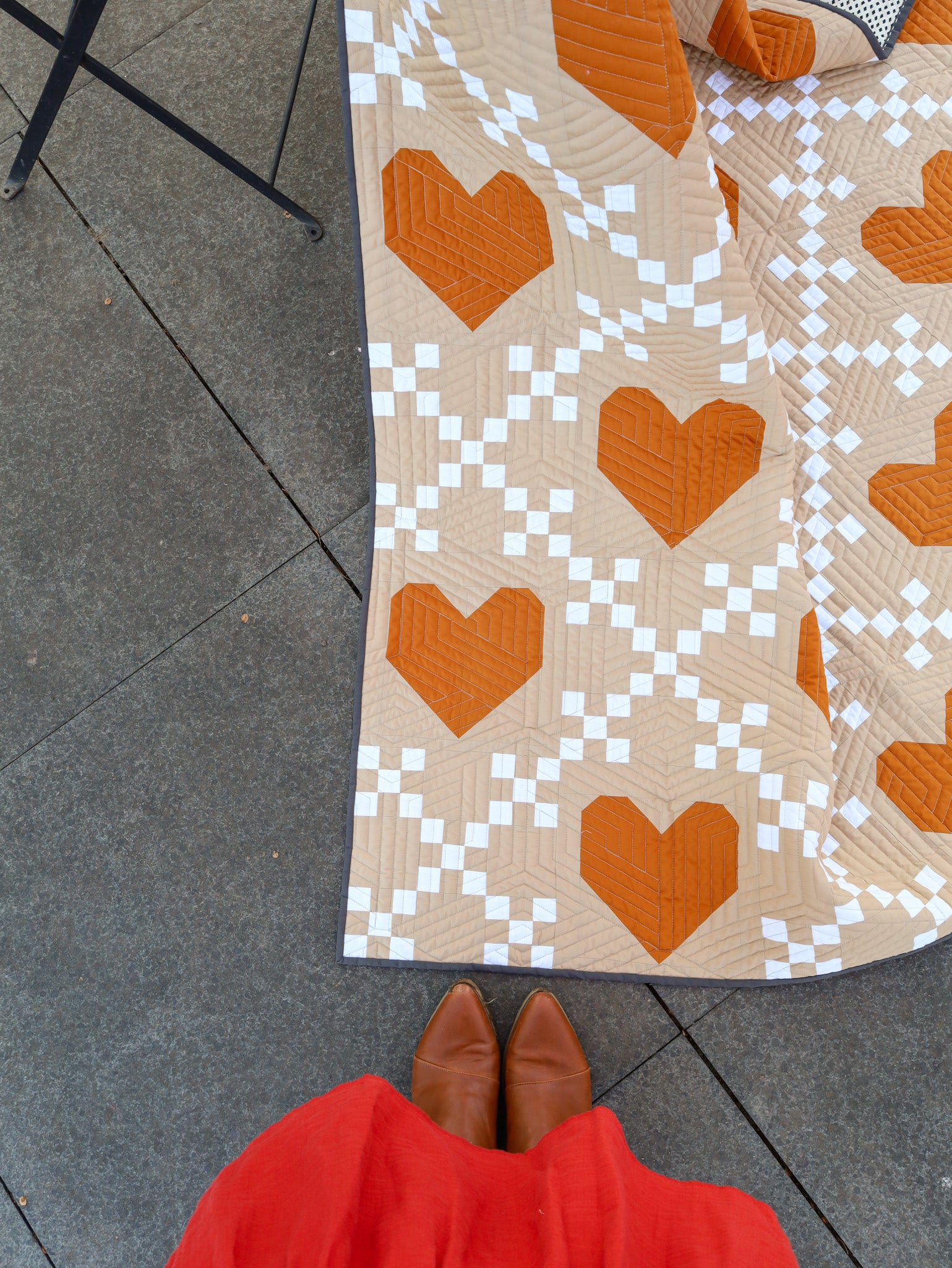 Autumn Heirloom Hearts - Throw Quilt Kit