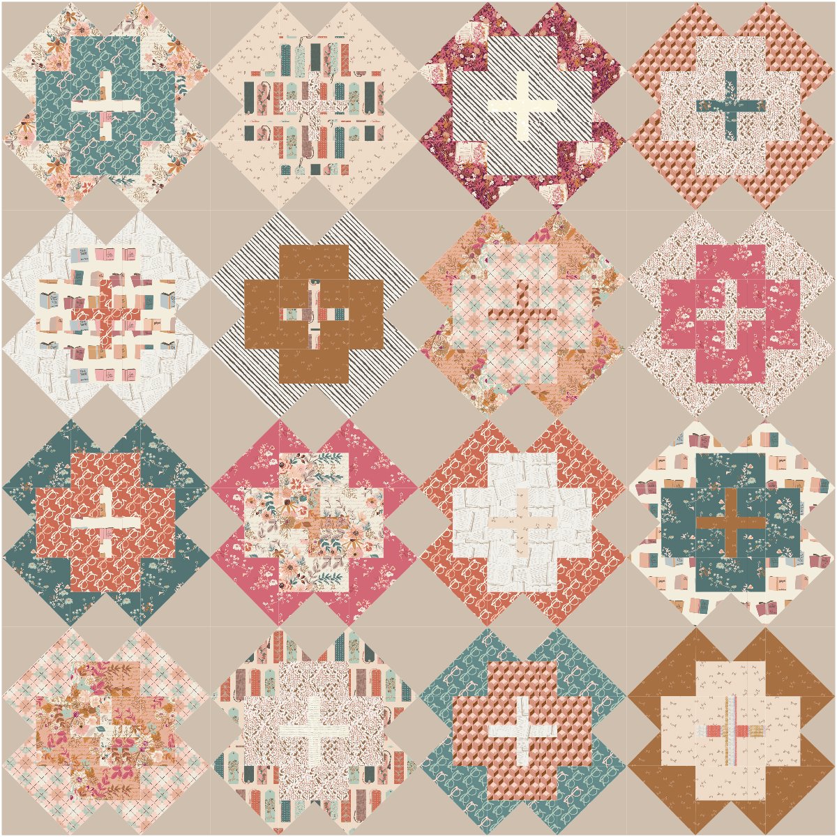 Bookish - 16 piece FQ Bundle