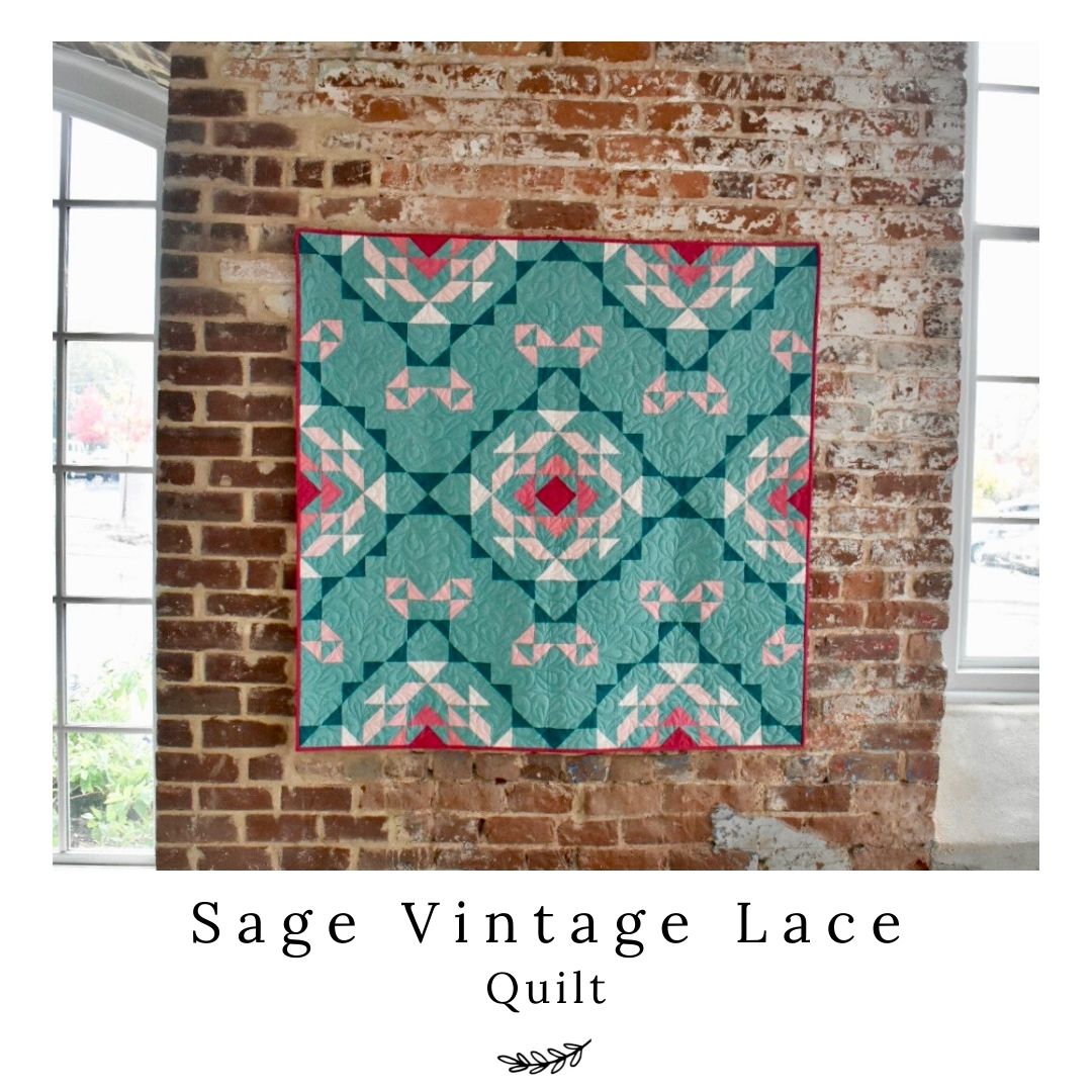 Sage Vintage Lace Quilt