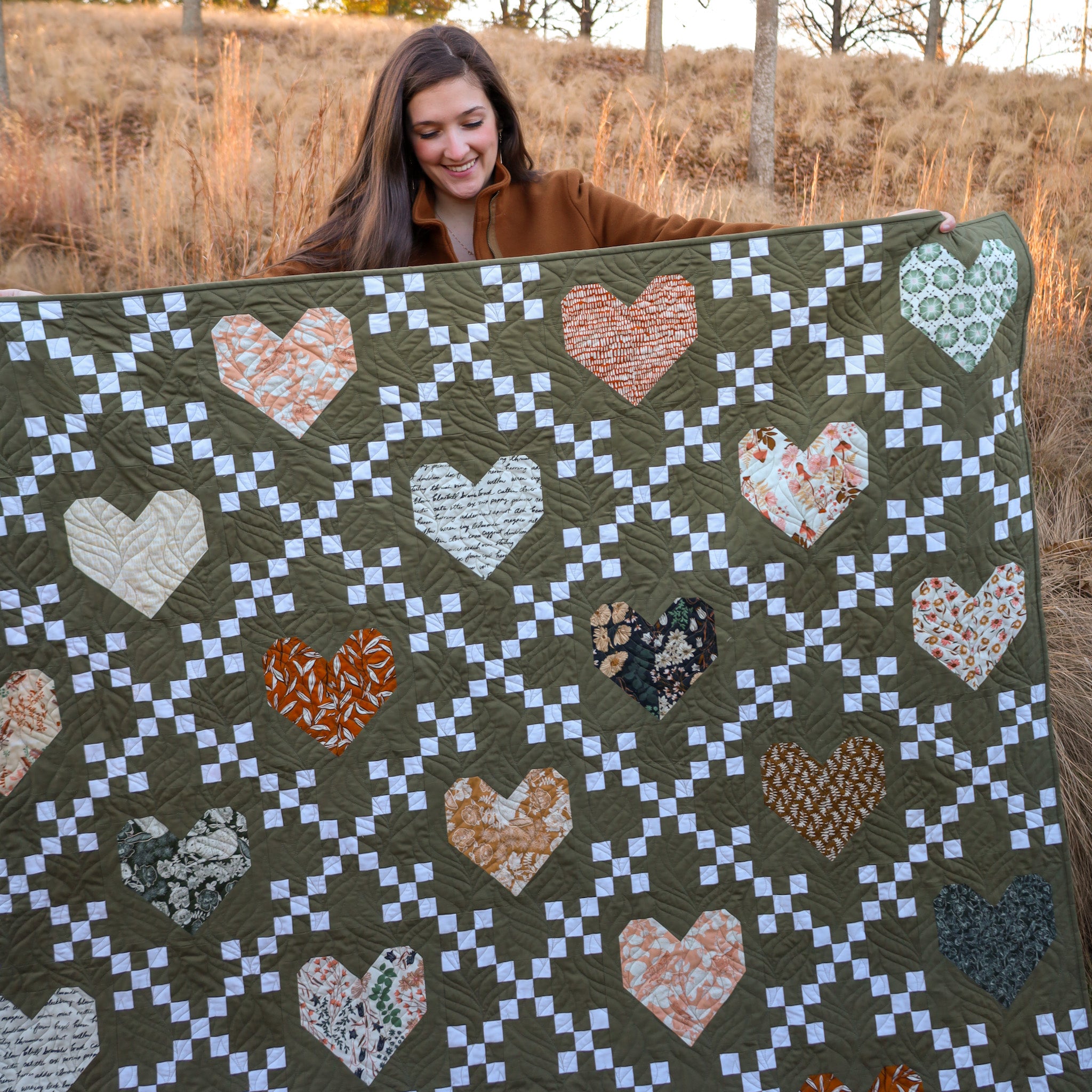 Heirloom Hearts Quilt - using the Wild Forgotten collection