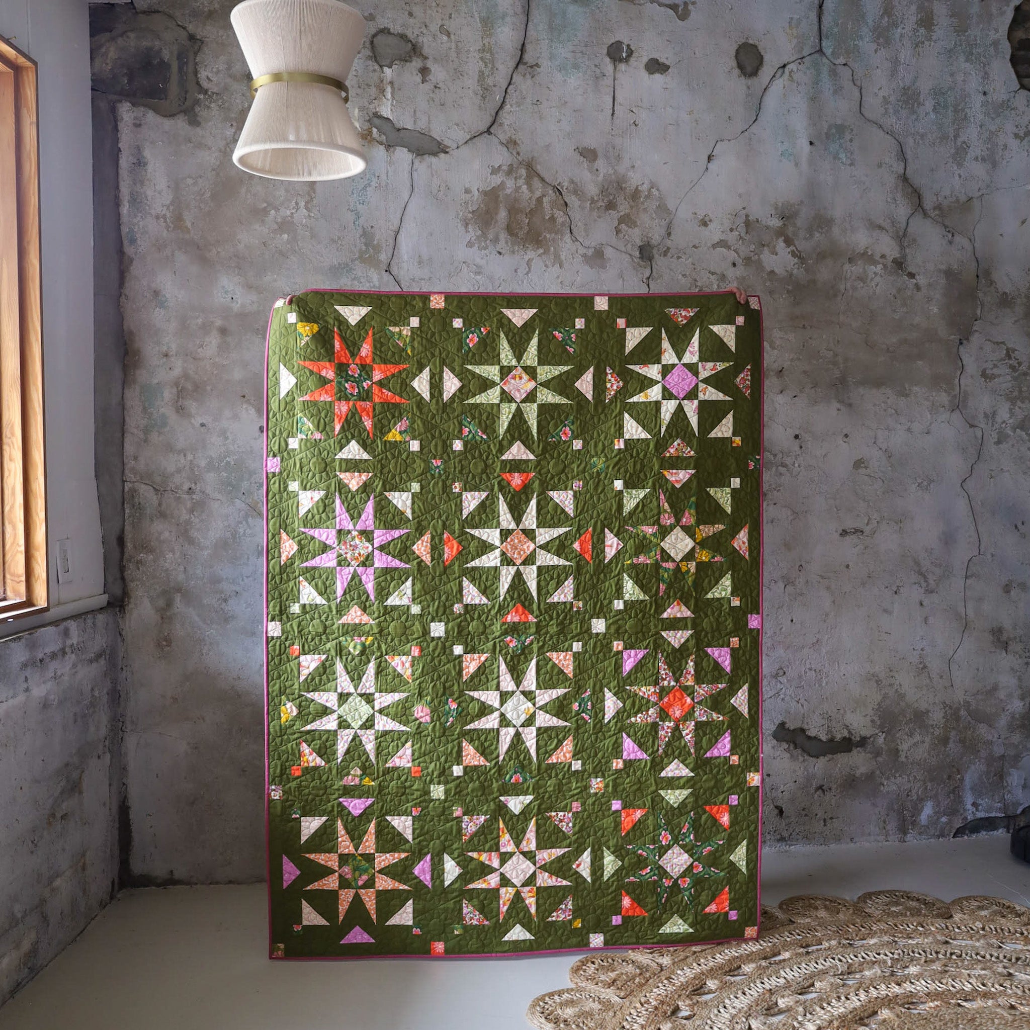 Mosaic Star Quilt - the Flower Bloom version