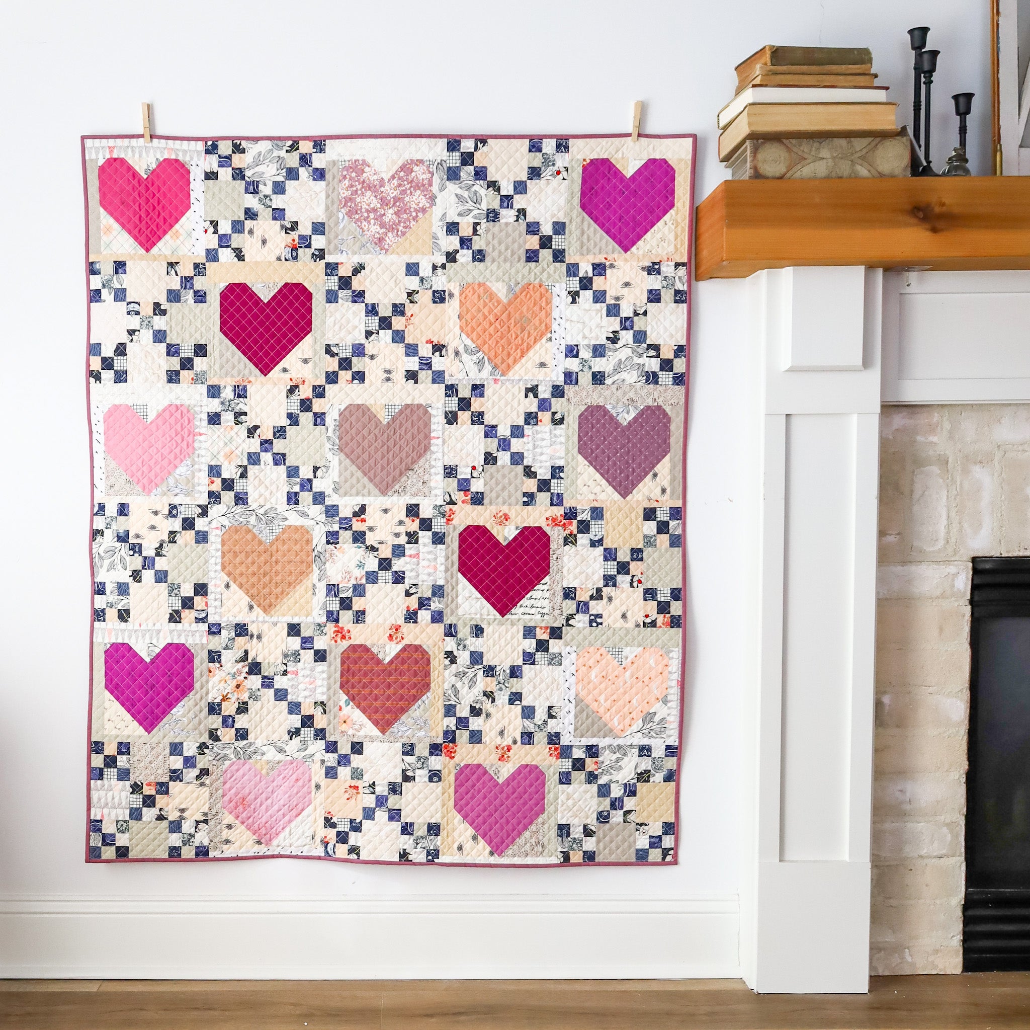 Heirloom Hearts Quilt - the Scrappy version