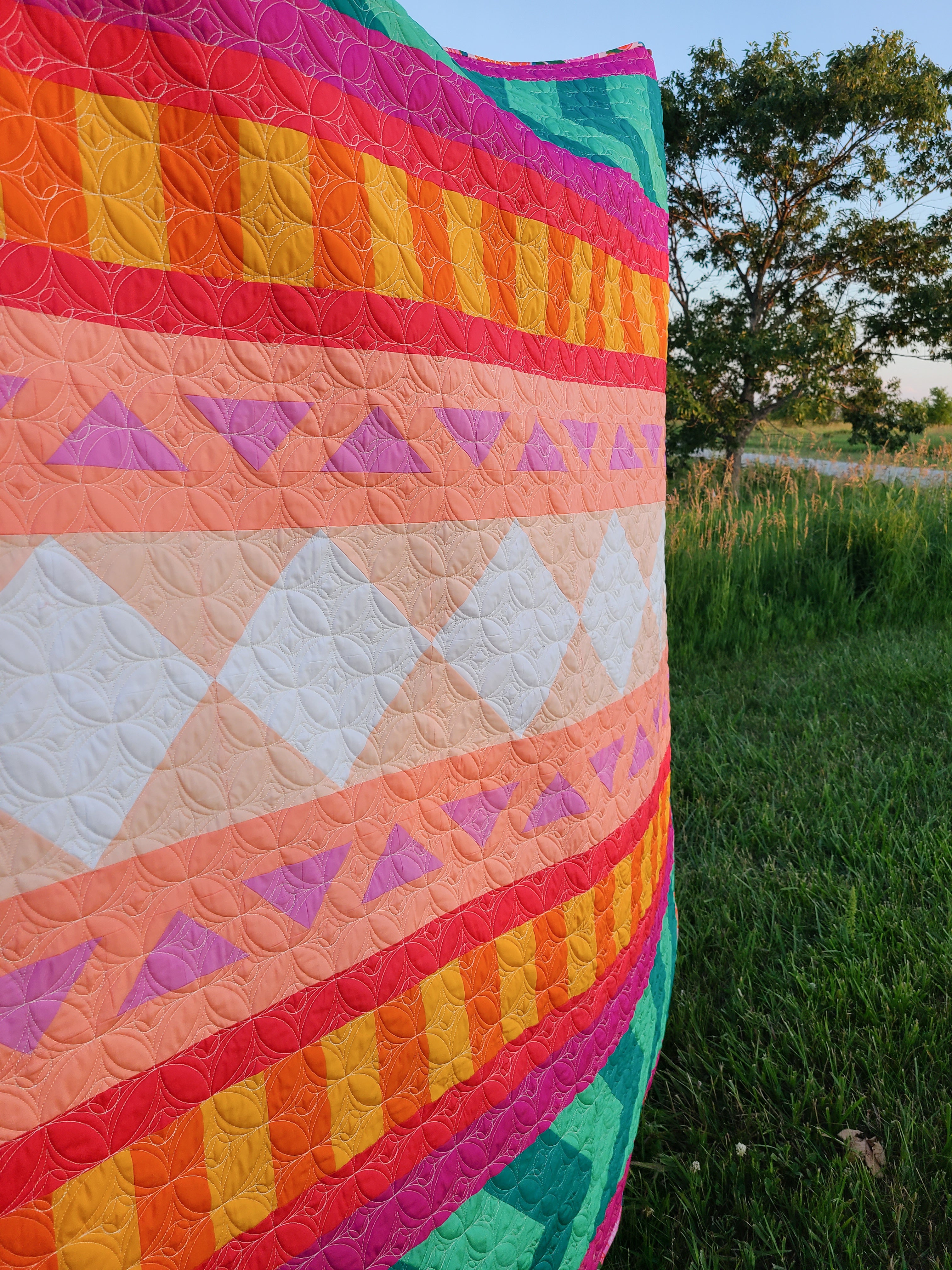 Valley Song • Watermelon Sugar • Throw Size Quilt Kit