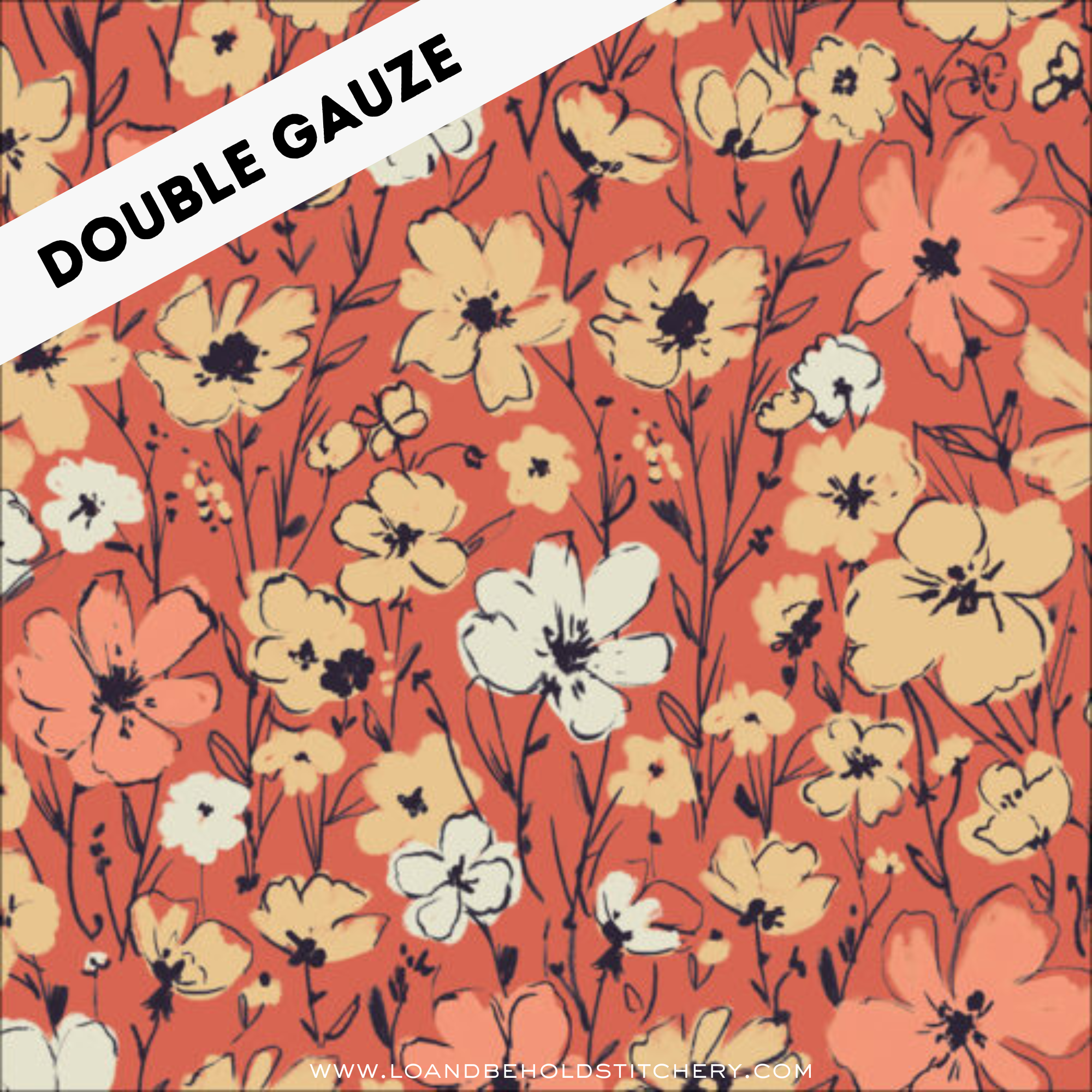 Cloud 9 • Double Gauze - Canyon Blooms Primrose