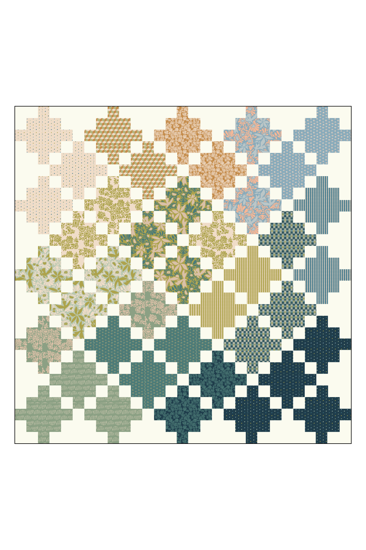 BQA Quilt Kit - Evolve Snow Celtic Crossing Square Throw