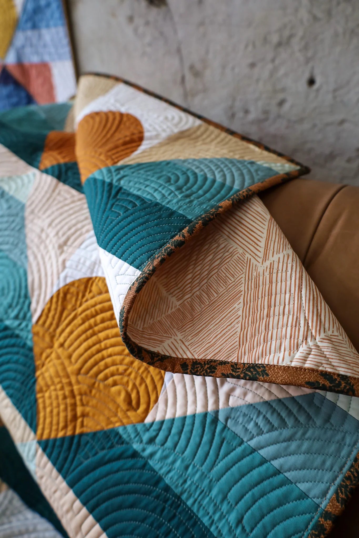 Cascade Mountain Horizon 2.0: Handmade Quilt
