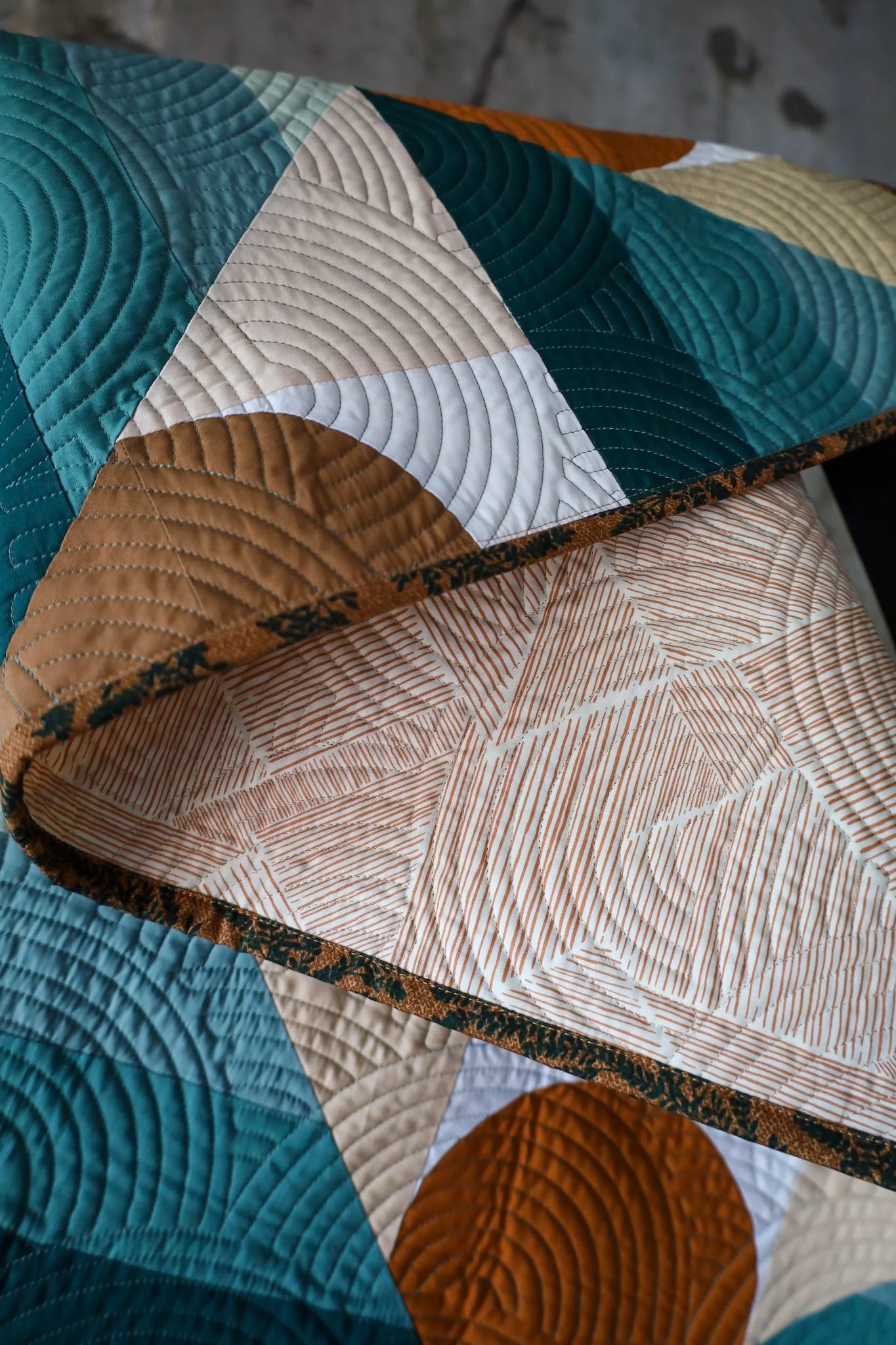 Cascade Mountain Horizon 2.0: Handmade Quilt