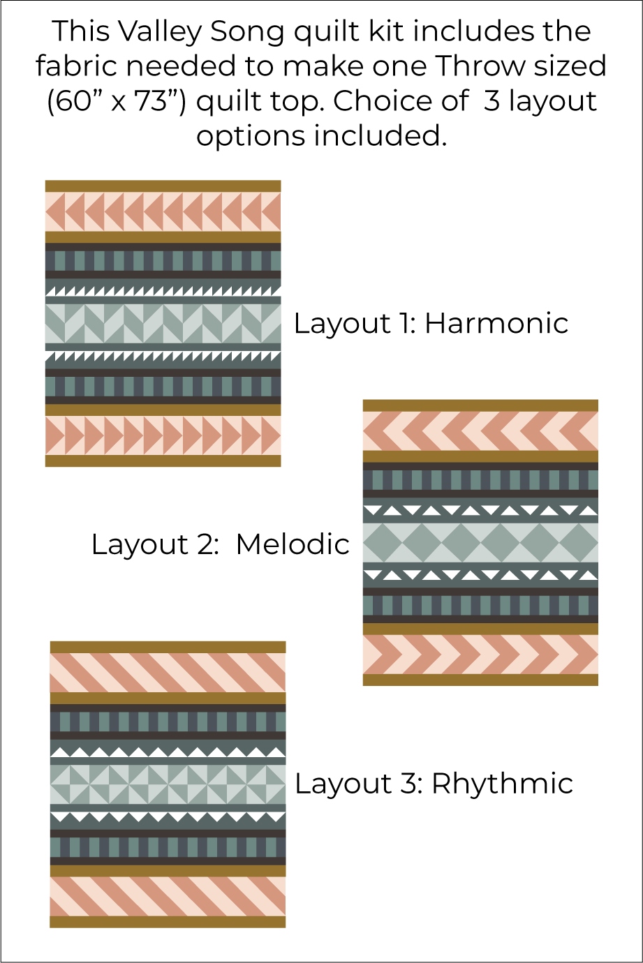 Valley Song • Cover • Throw Size Quilt Kit