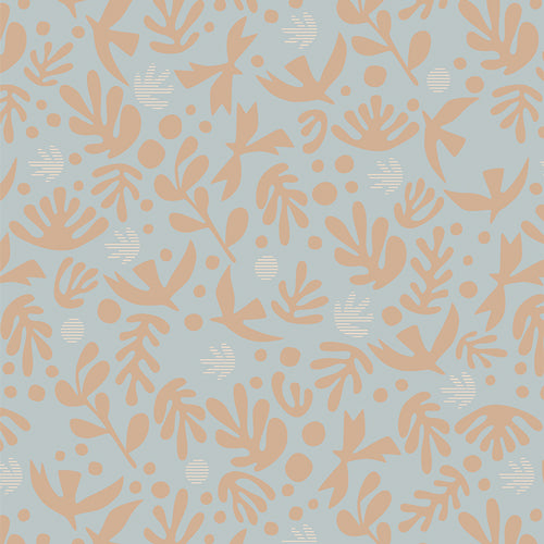 4.5 yards backing - Boho Birds Glacier
