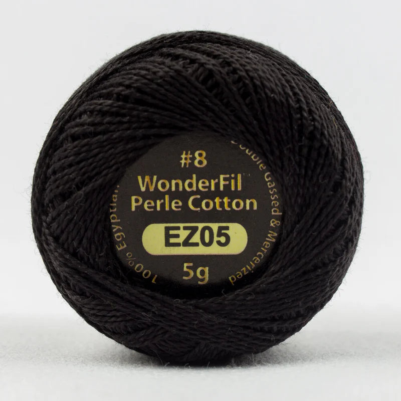 Wonderfil - Eleganza Variegated 8wt Perle Cotton - Licorice EZ05