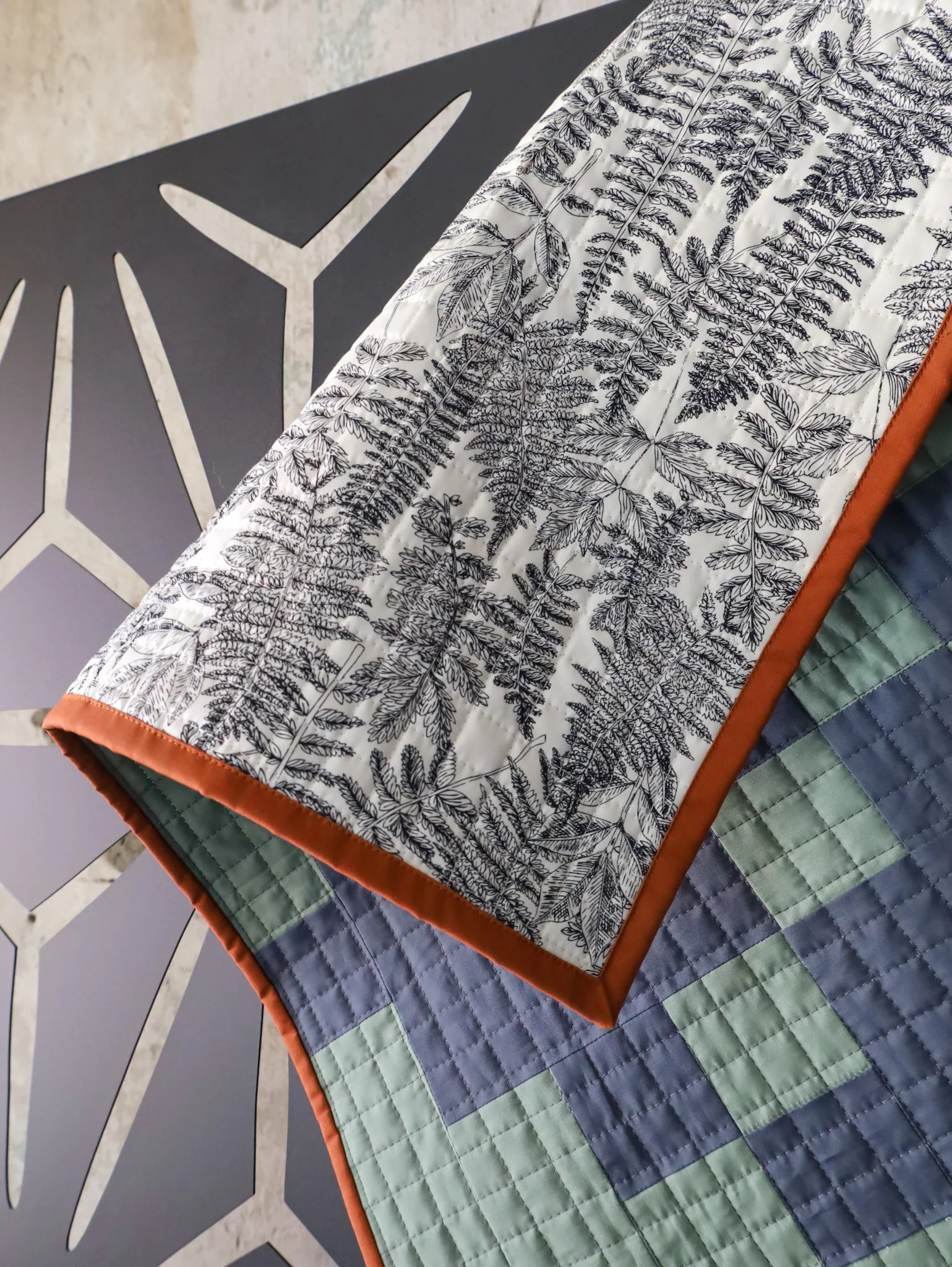 Fern Garden Celtic Crossing 2.0: Handmade Quilt