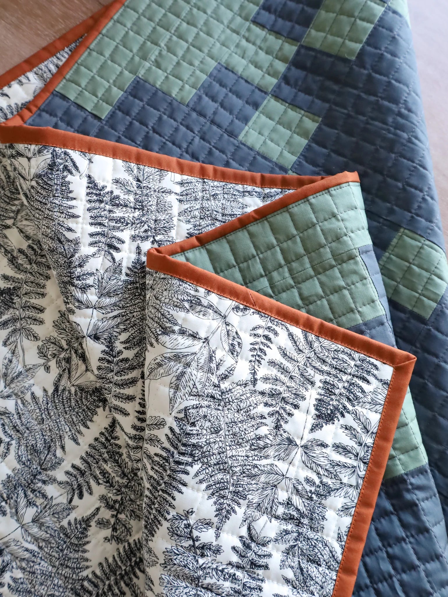 Fern Garden Celtic Crossing 2.0: Handmade Quilt