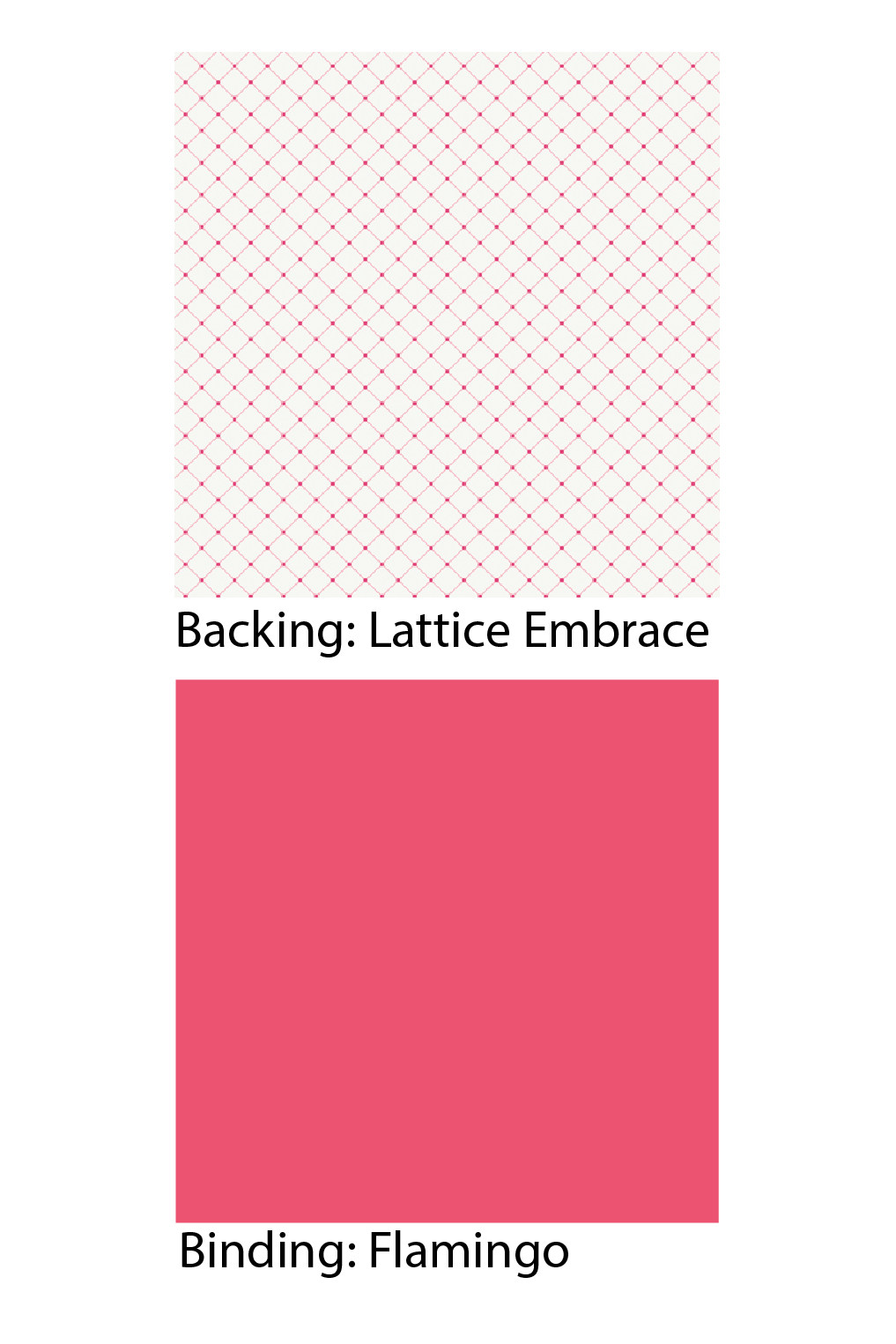 Binding and backing color swatches