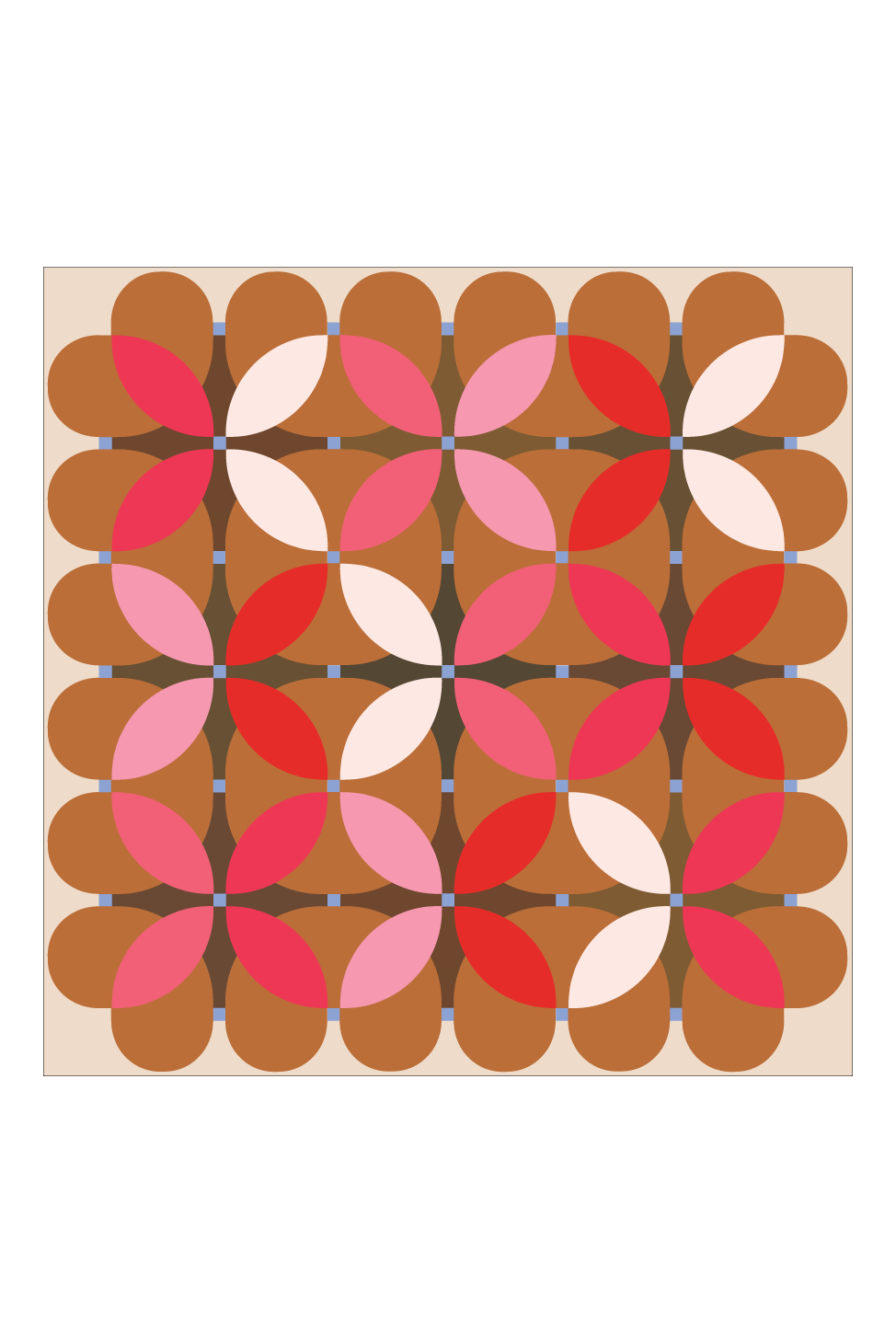 Retro Blossoms Gingerbread Quilt Kit - BABY