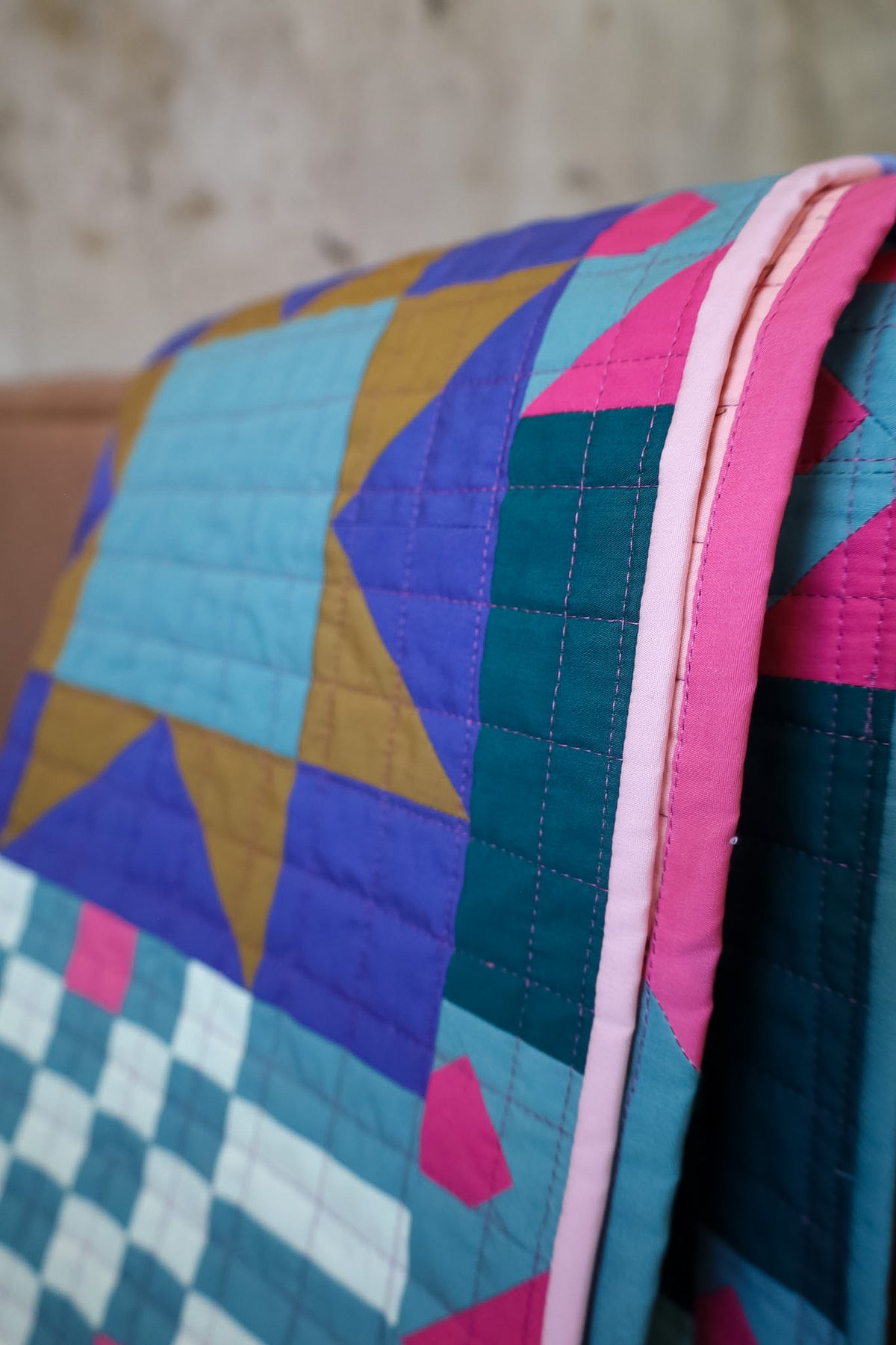 Homespun Daydreamer Patchwork: Handmade Quilt