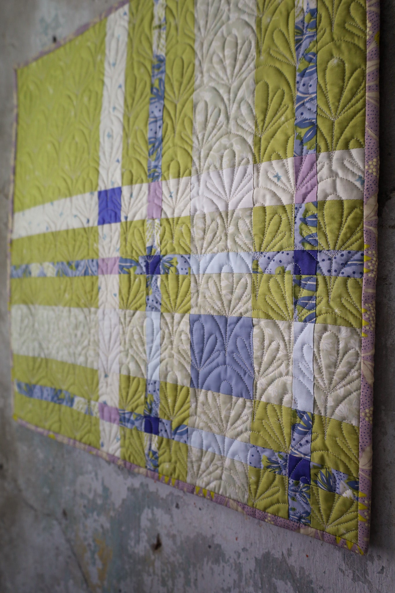 Fresh Linen Upscale Plaid Pillow: Handmade Quilt