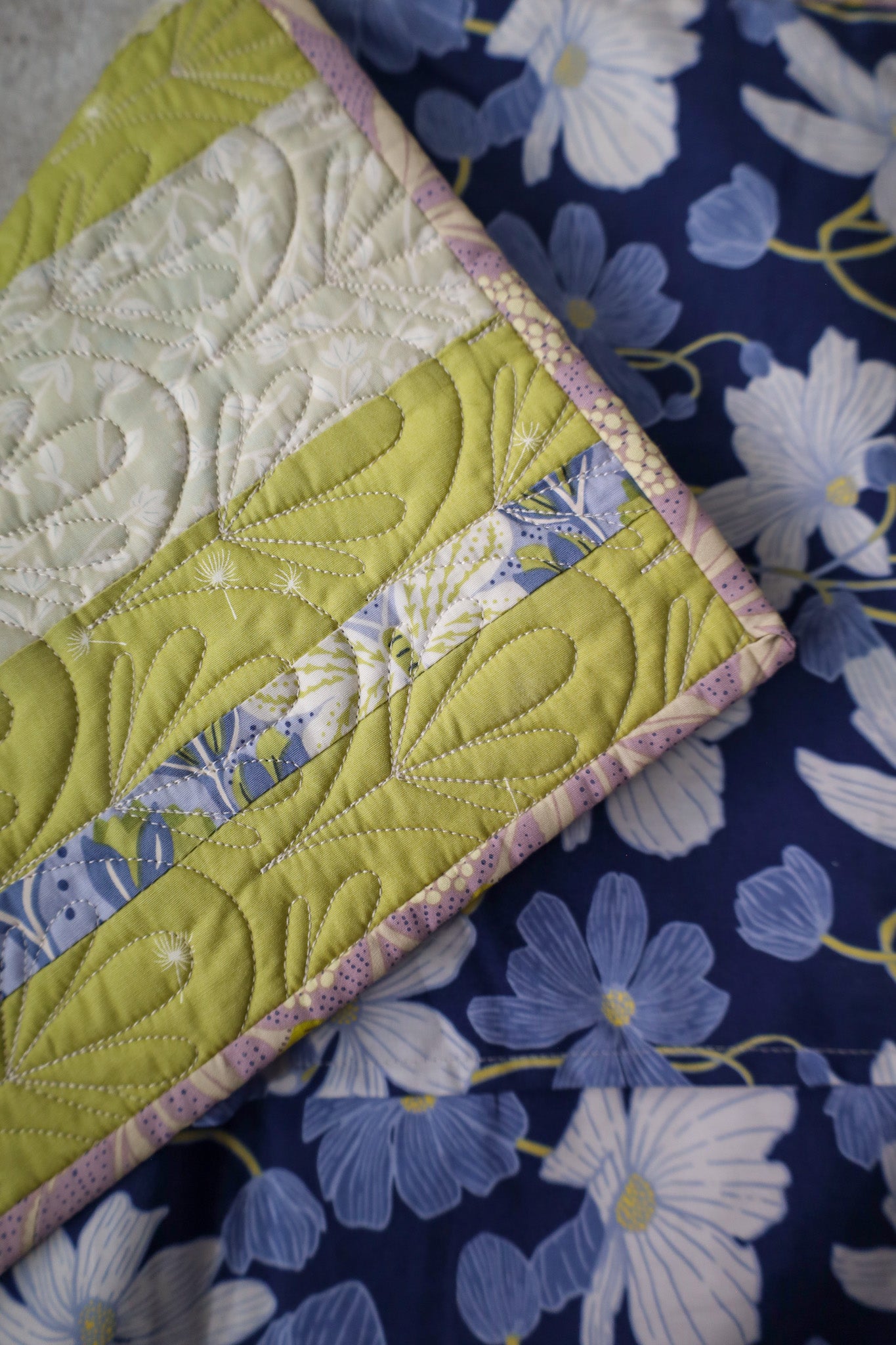 Fresh Linen Upscale Plaid Pillow: Handmade Quilt