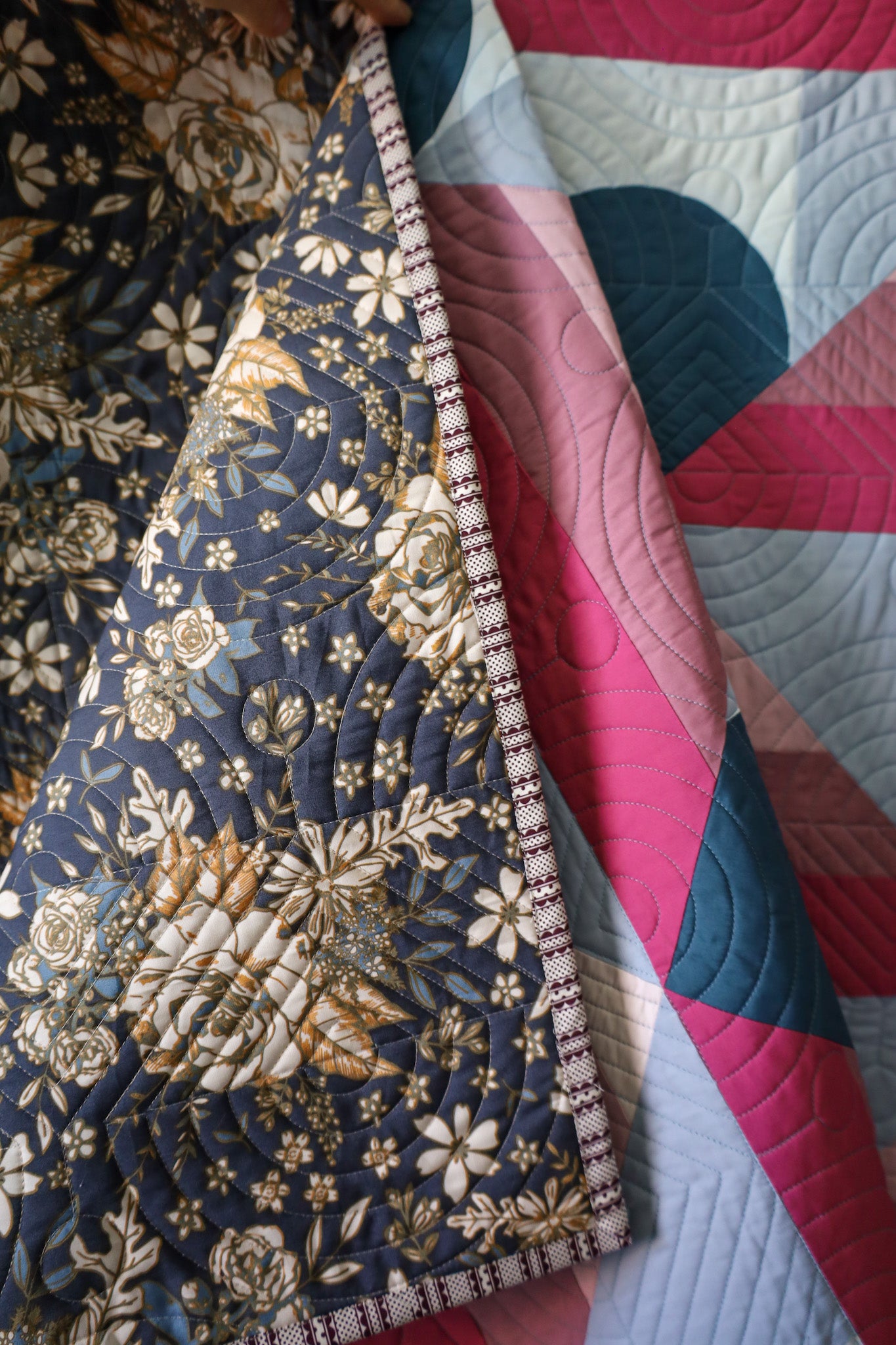 Glacier Bay Mountain Horizon 2.0: Handmade Quilt