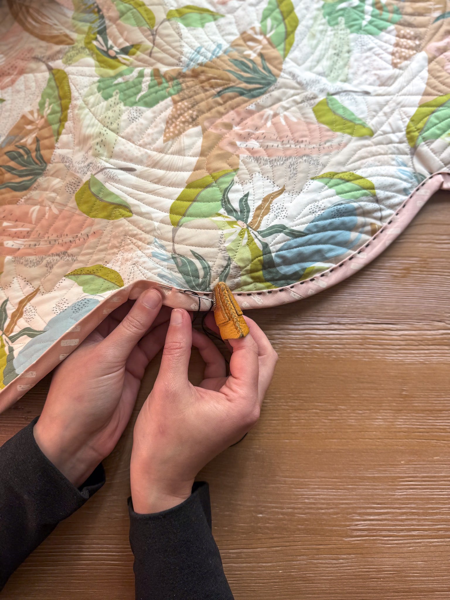 Nightingale • Zen Garden for QFF •  Square Throw Size Quilt Kit