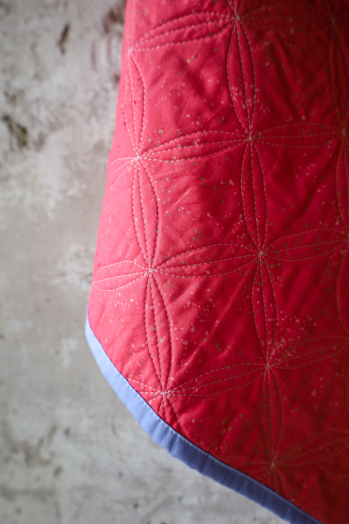 Gingerbread Retro Blossoms: Handmade Quilt