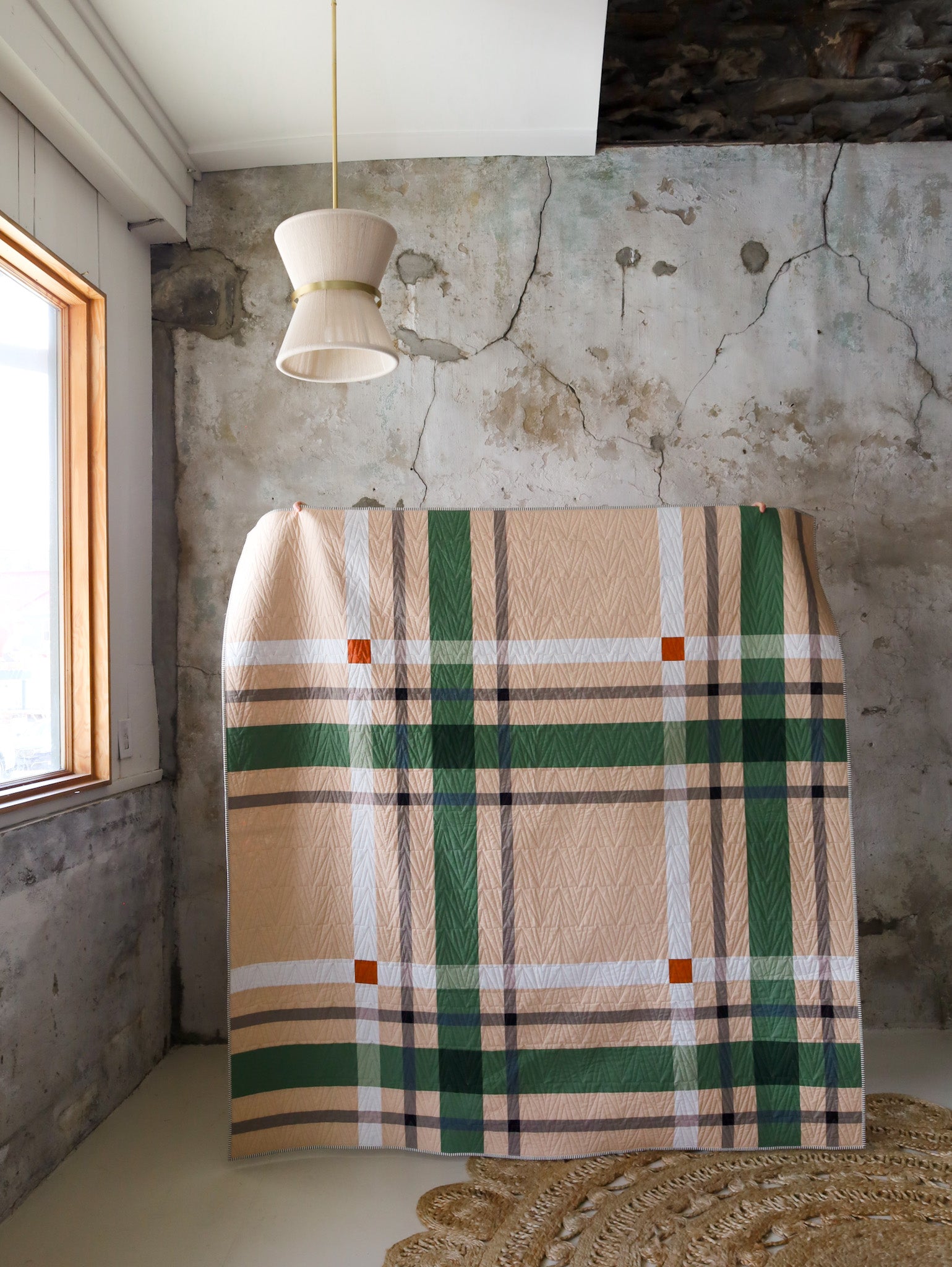 Upscale Plaid • Shamrock • Throw Size Quilt Kit