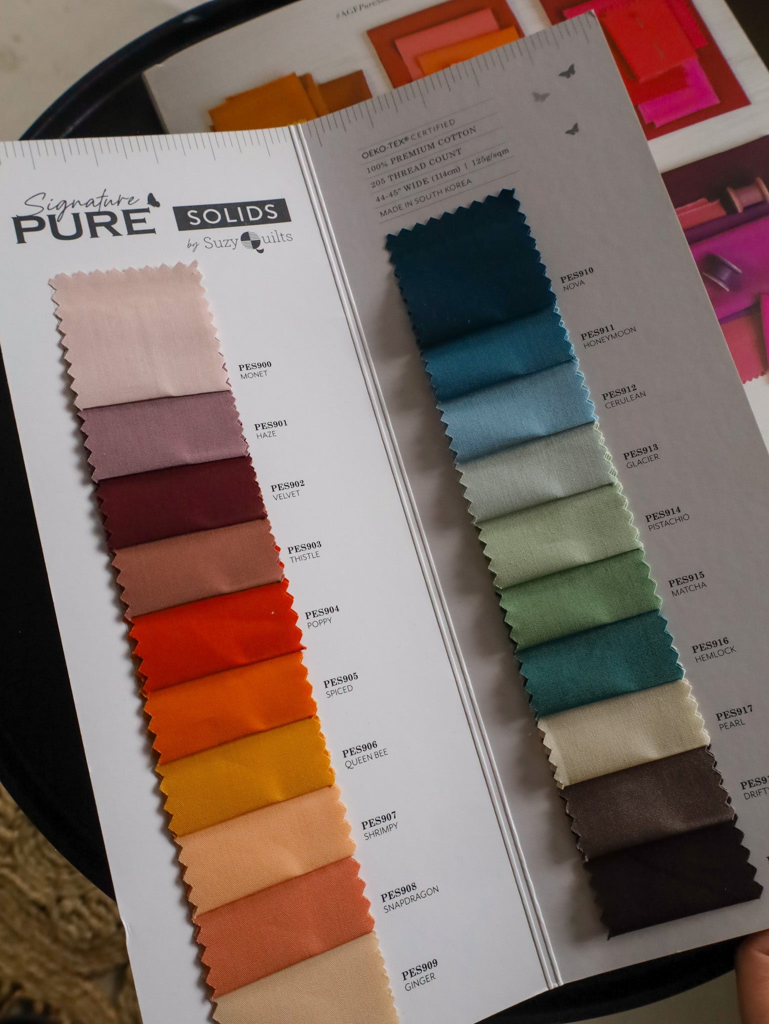 Signature PURE Solids Color Card