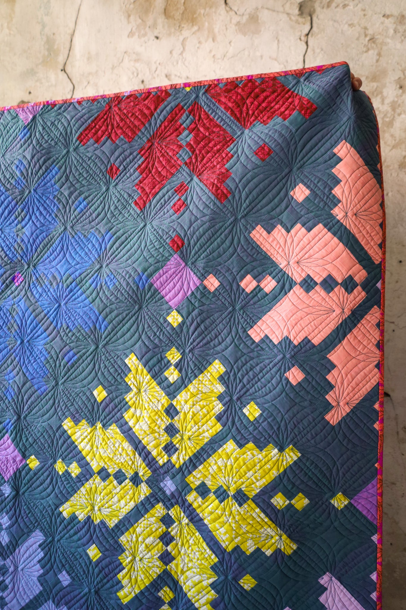 Good Gracious Knitted Star Handmade Quilt: Throw size