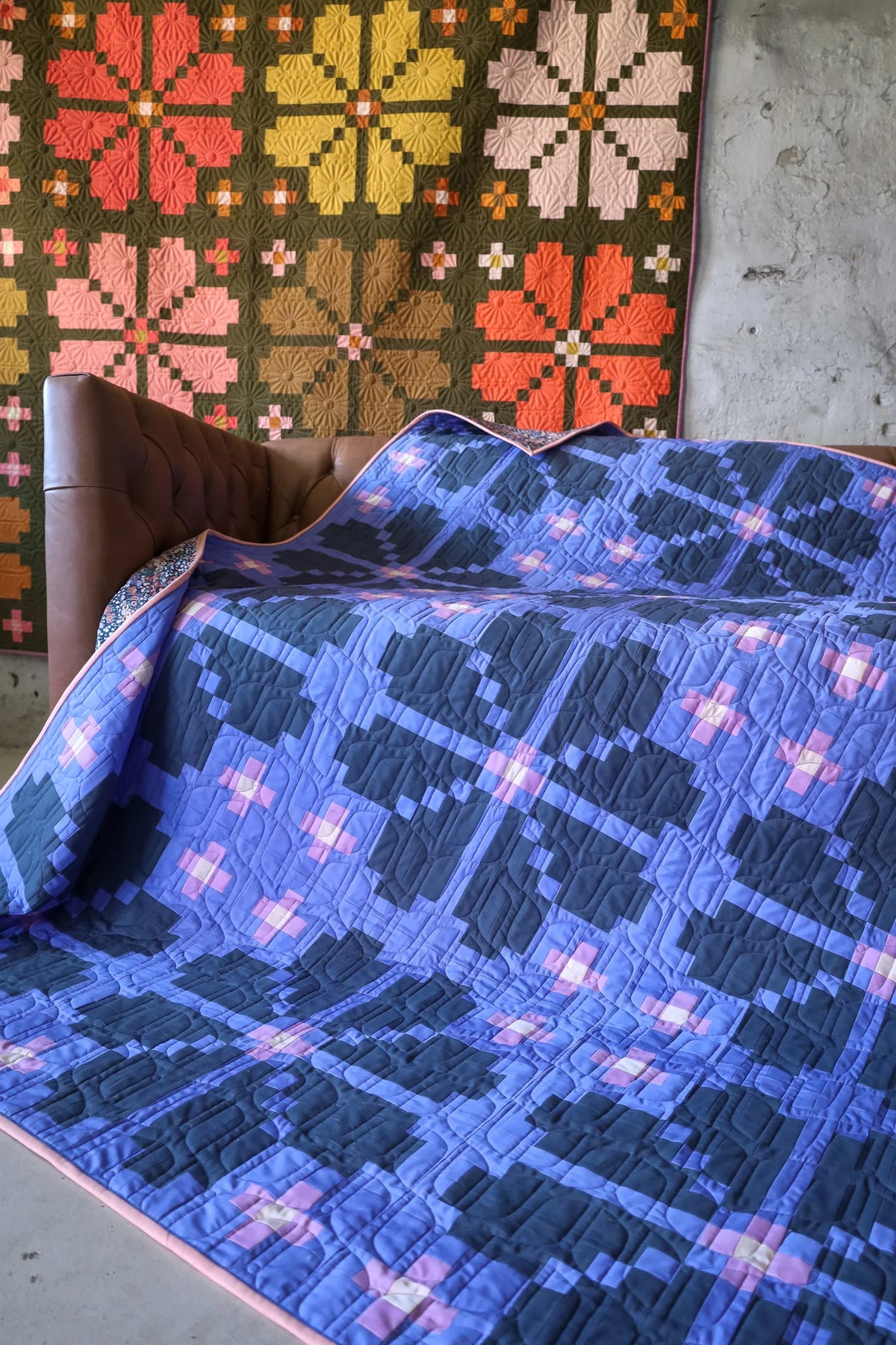 Knitted Blooms Hydrangea: Handmade Quilt