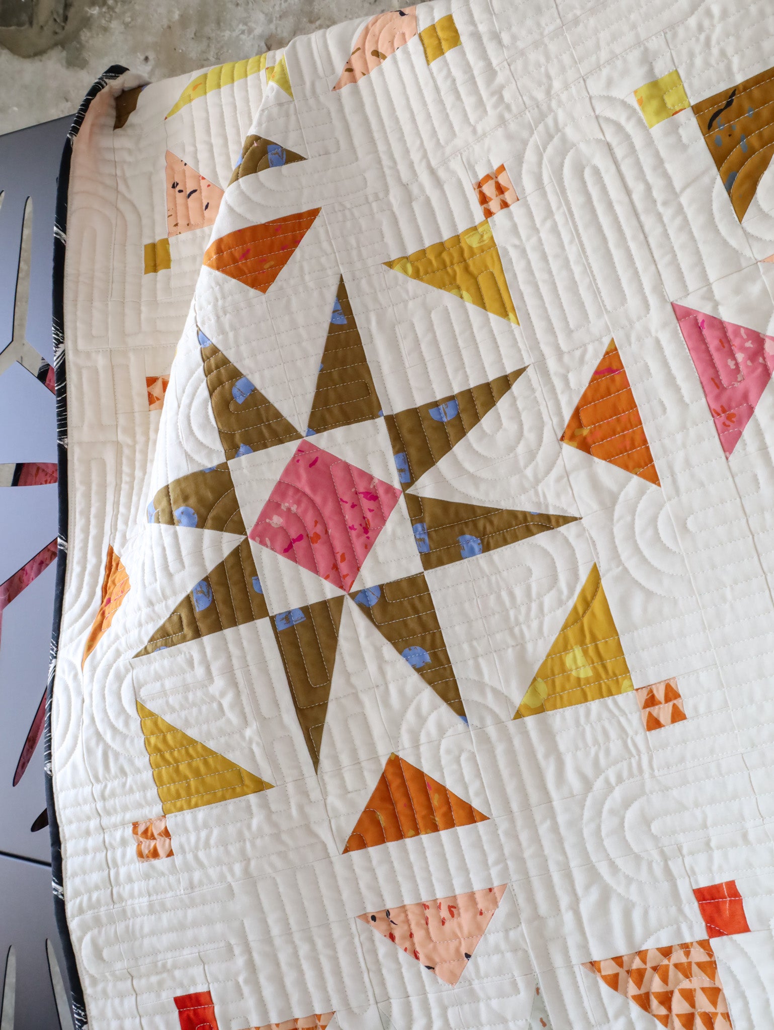 "Sketchbook" Mosaic Star Quilt