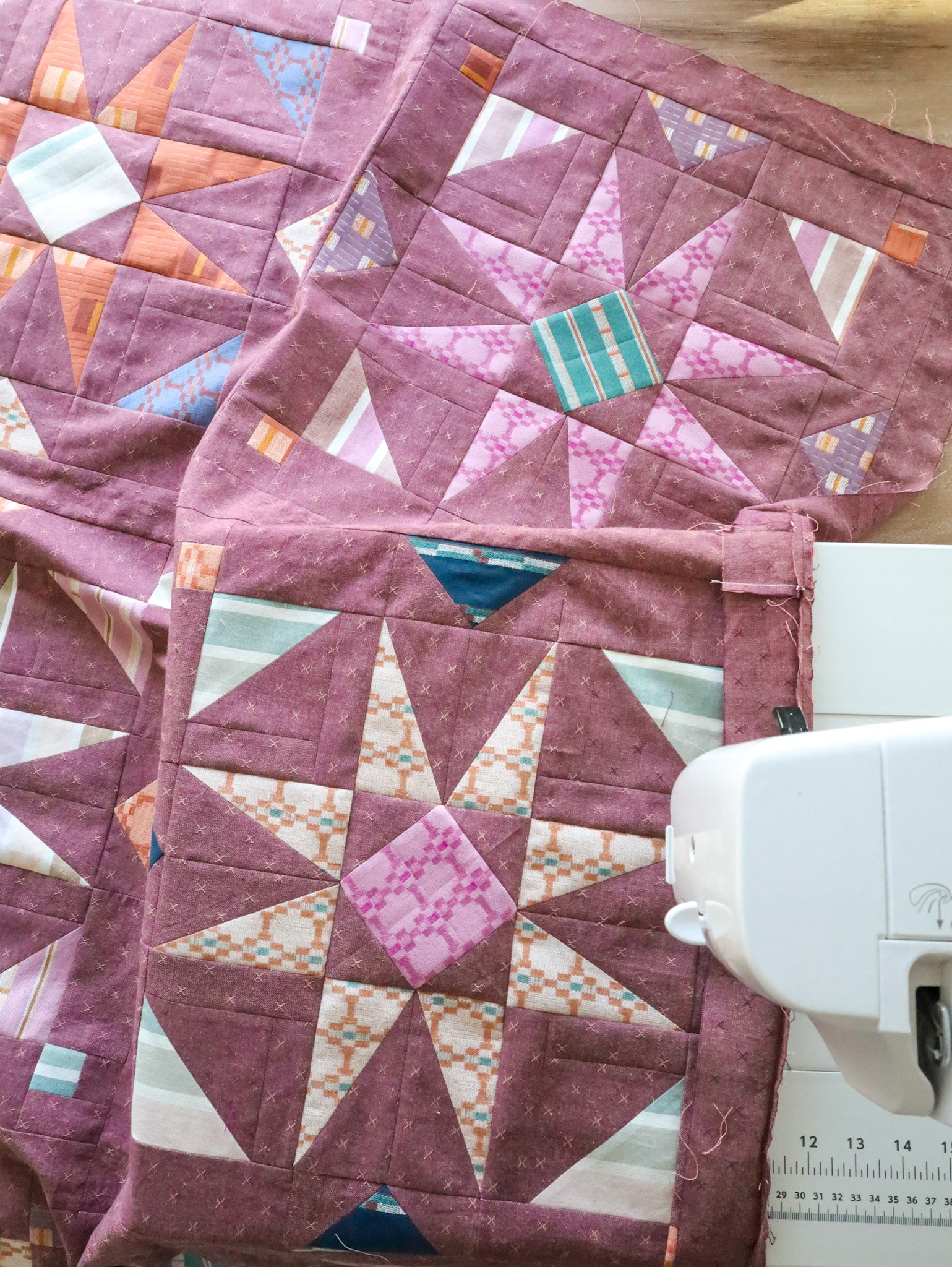 Monarch Grove Mosaic Star Quilt Kit - THROW