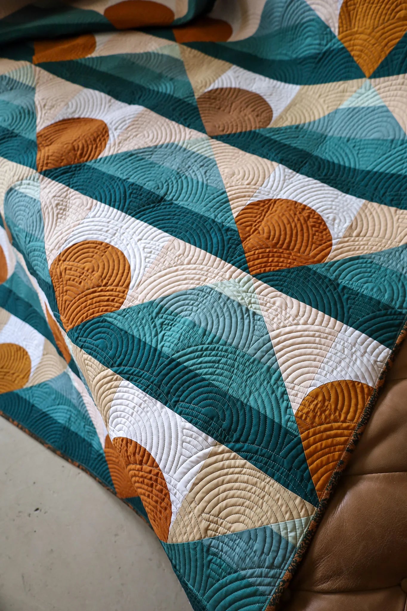 Cascade Mountain Horizon 2.0: Handmade Quilt