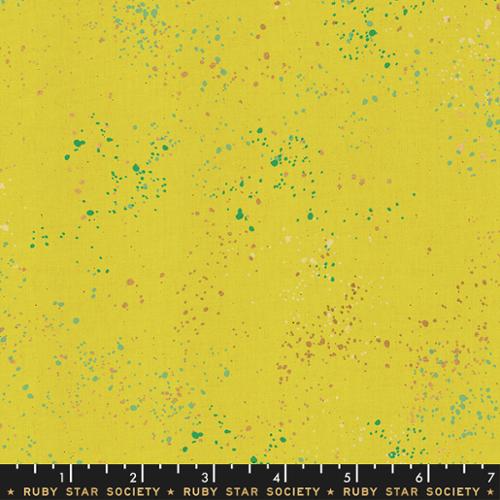 4.5 yards backing - Speckled Metallic Citron