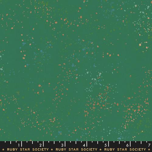 4.5 yards backing - Speckled Metallic Emerald Green